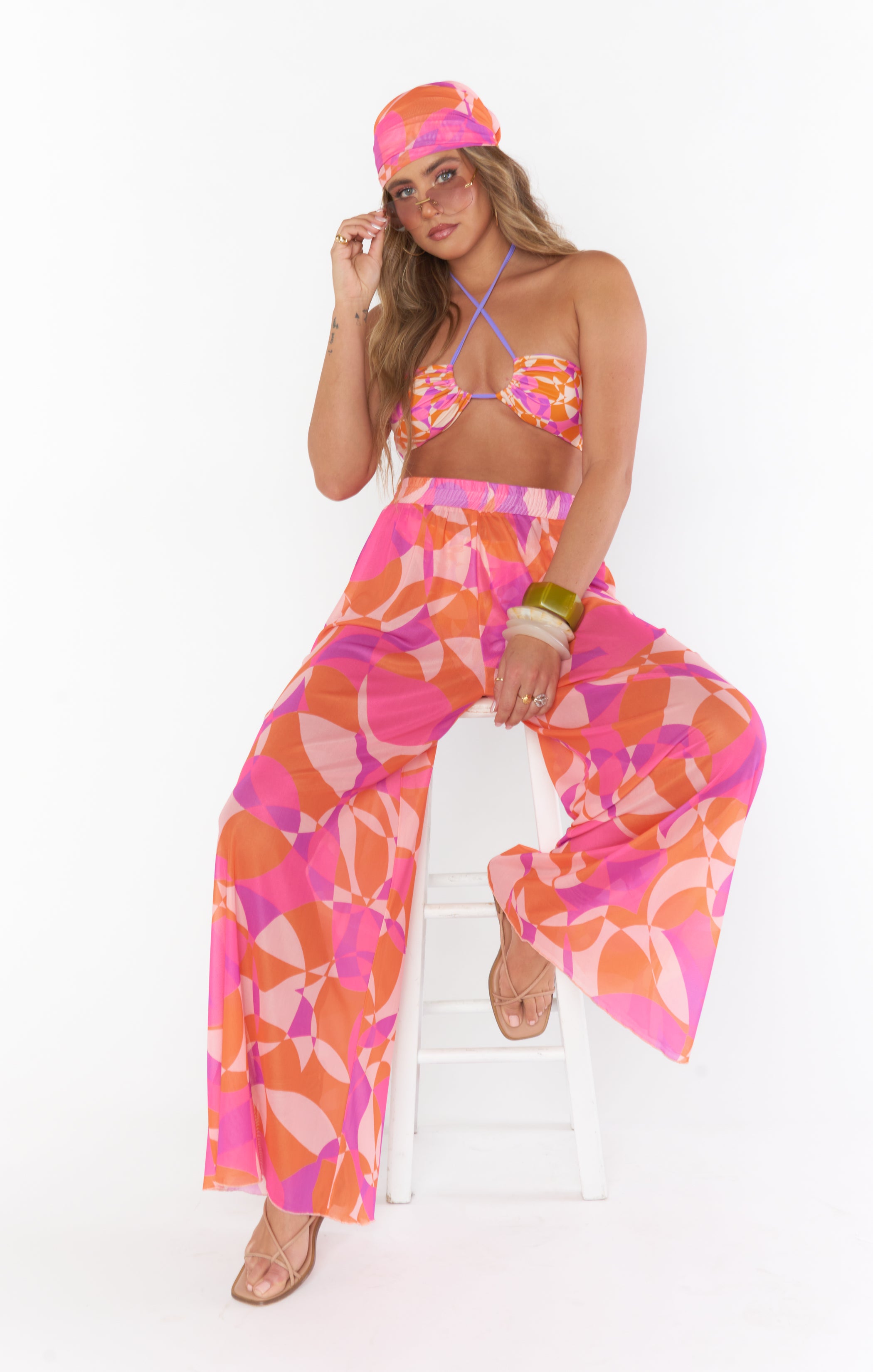 Jet Setter Pants for Women - Stylish Sunset Daiquiri Color Travel Pants | Comfortable & Lightweight for Flights, Vacations & Casual Wear