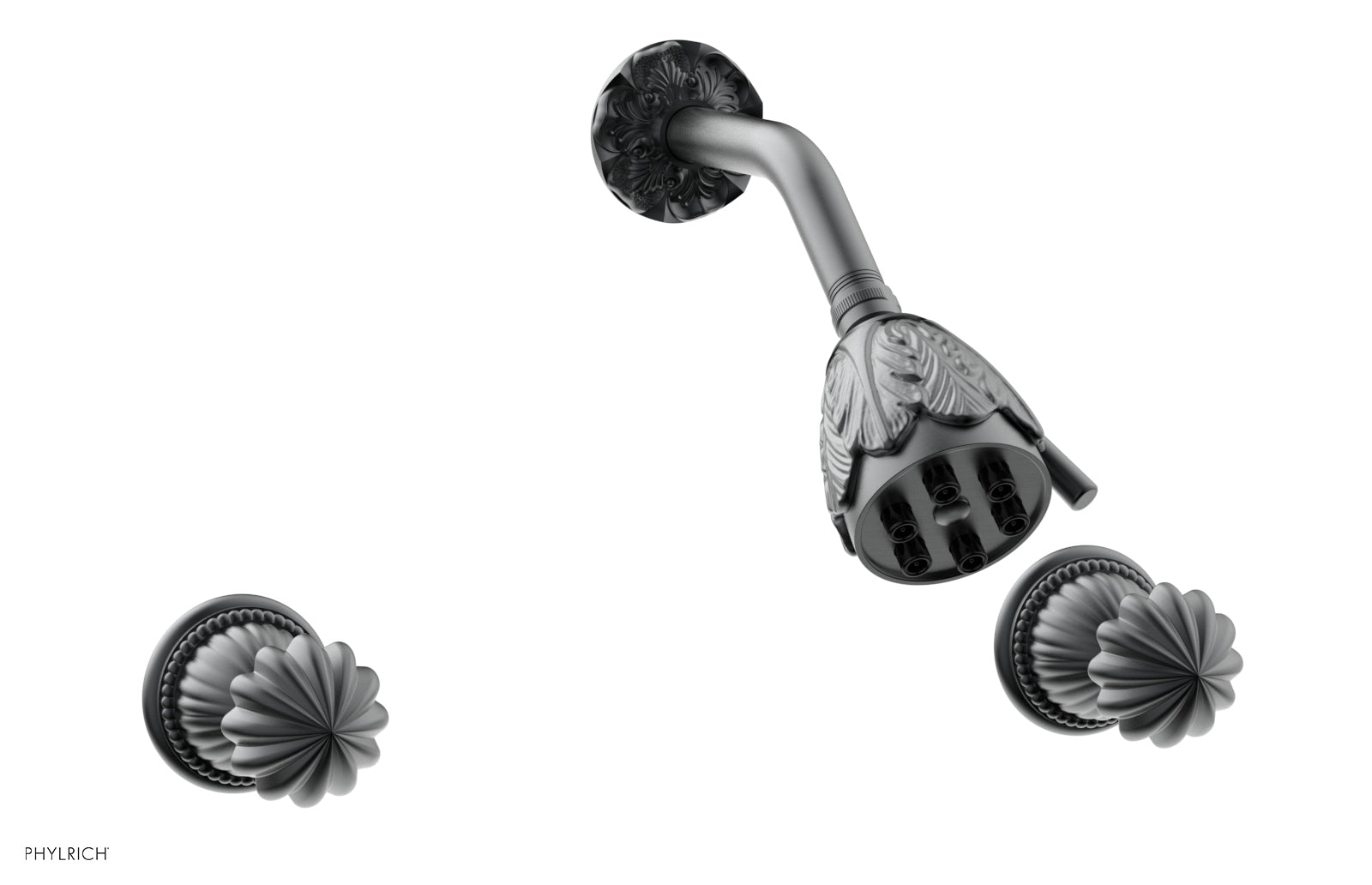 GEORGIAN & BARCELONA Two Handle Shower Set K3361 - Chrome Bathroom Faucet with Cross Handles for Modern & Traditional Home Decor - Perfect for Master Bath, Guest Bath, and Spa-Like Showers