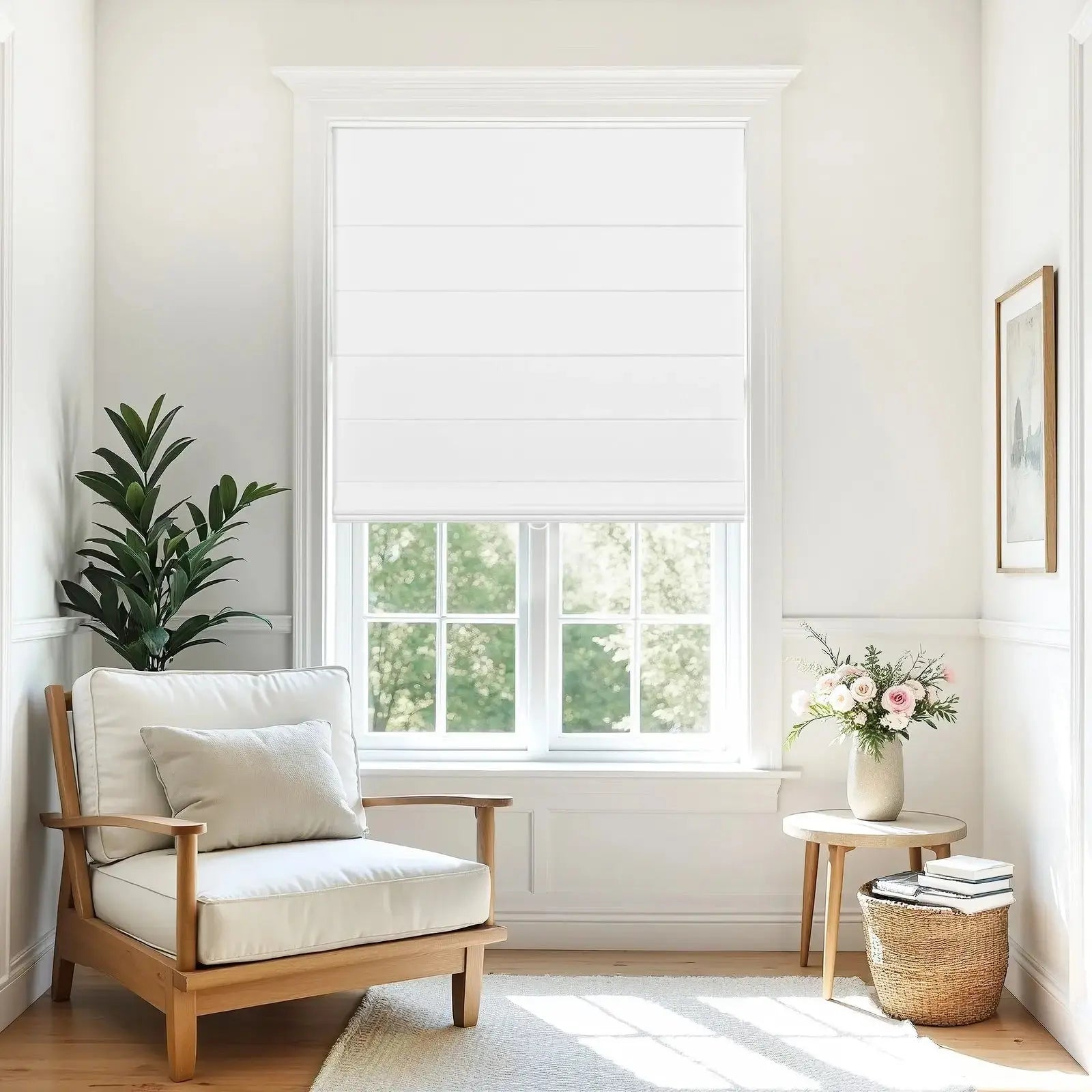Alvin Motorized Waterproof Blackout Roller Shade - Smart Home Window Treatment for Bedroom, Living Room & Office - Noise Reduction & UV Protection