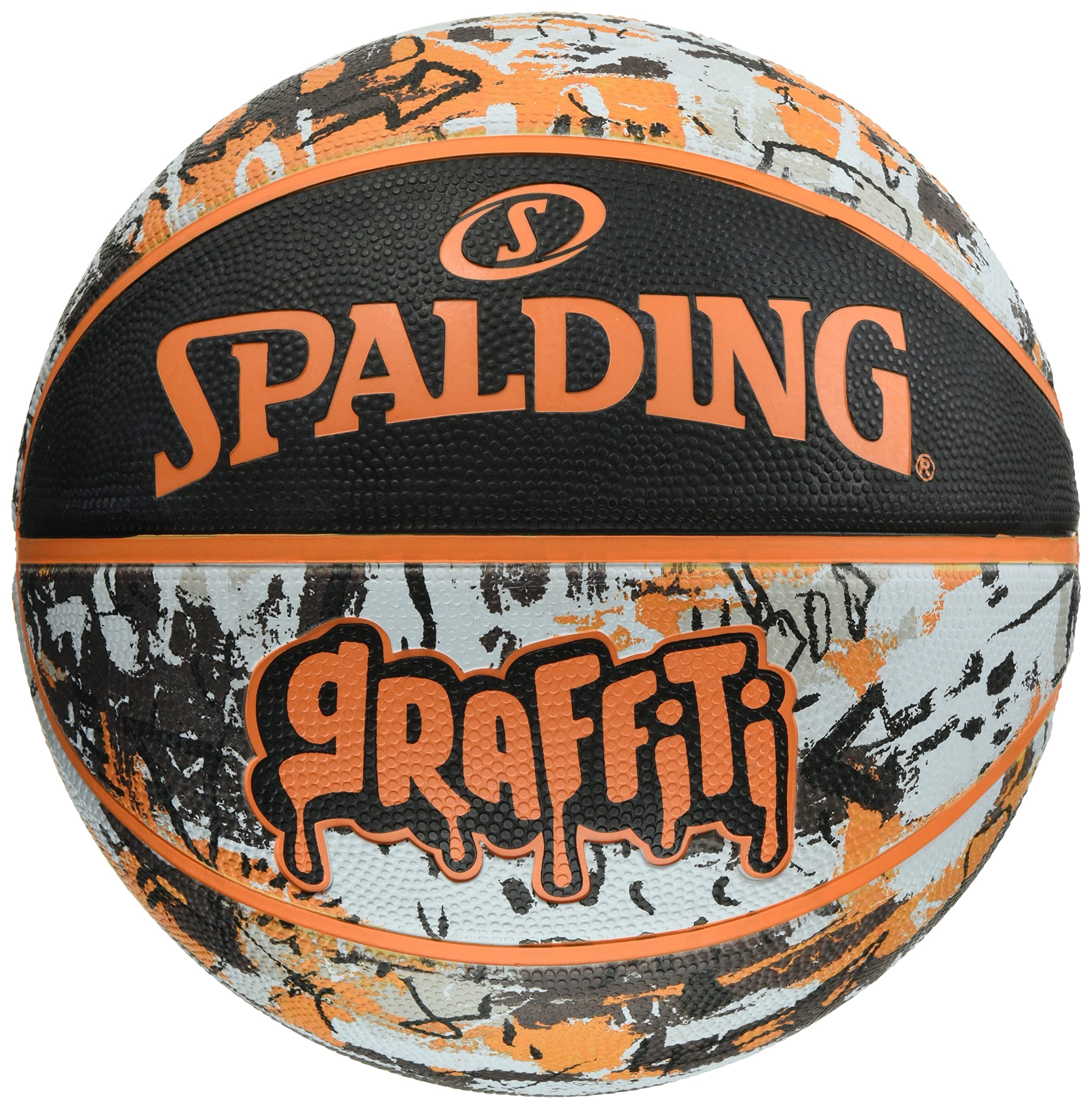 Spalding Graffiti No. 5 Rubber Basketball - Official Size for Youth & Indoor/Outdoor Play - Perfect for Streetball, Training & Gifts