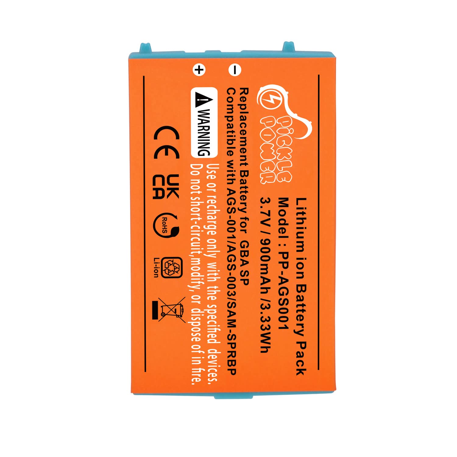 Rechargeable 900mAh Lithium-ion Battery 2-Pack for Nintendo GBA SP Game Boy Advance SP - Includes Tool Kit | Long-Lasting Power for Gaming On-The-Go, Travel & Retro Gaming Sessions