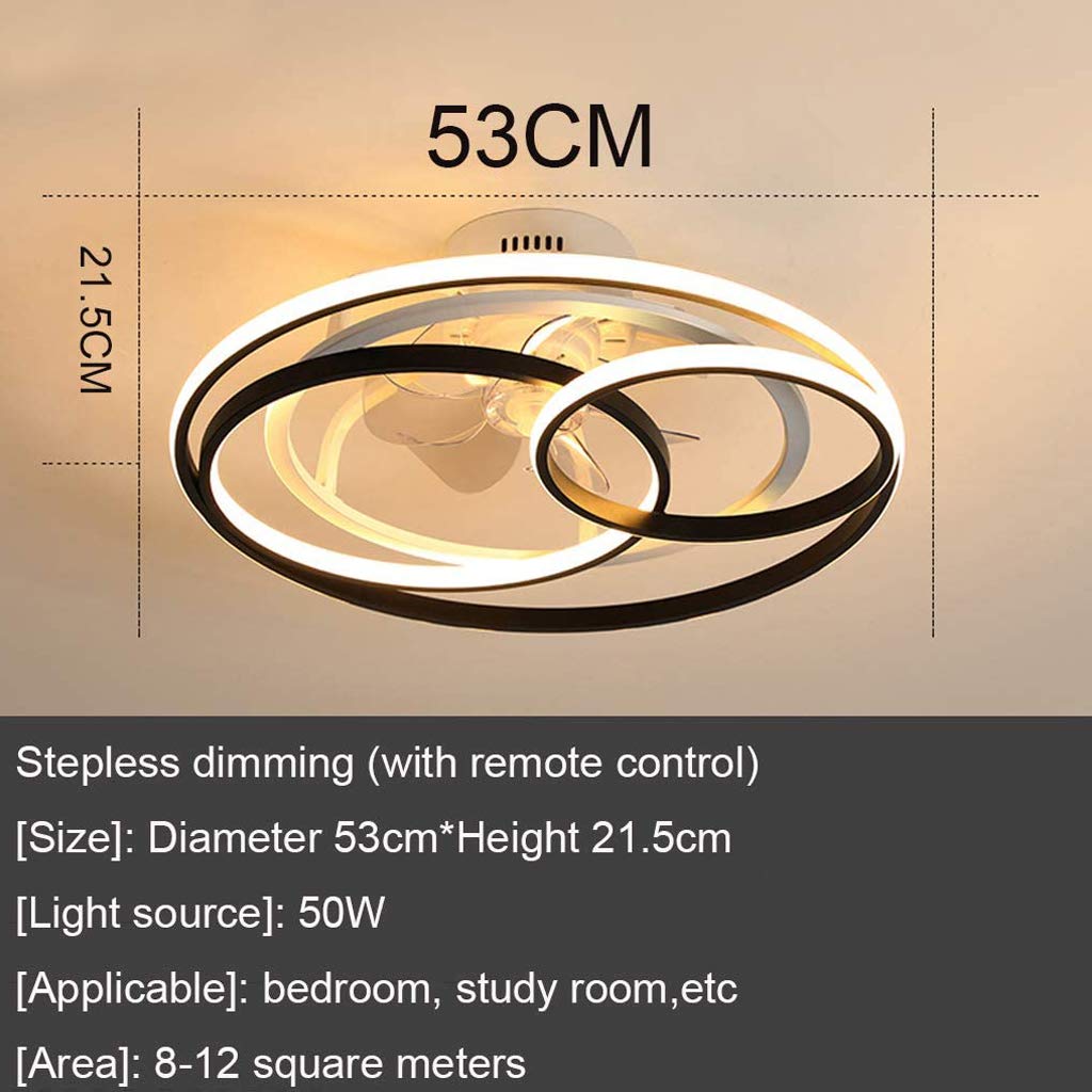 Modern LED Ceiling Fan with Dimmable Remote Control - Energy Efficient Invisible Blades, Soft Lighting for Bedroom, Living Room, Nursery & Dining Room - Perfect for Home Cooling and Ambient Lighting