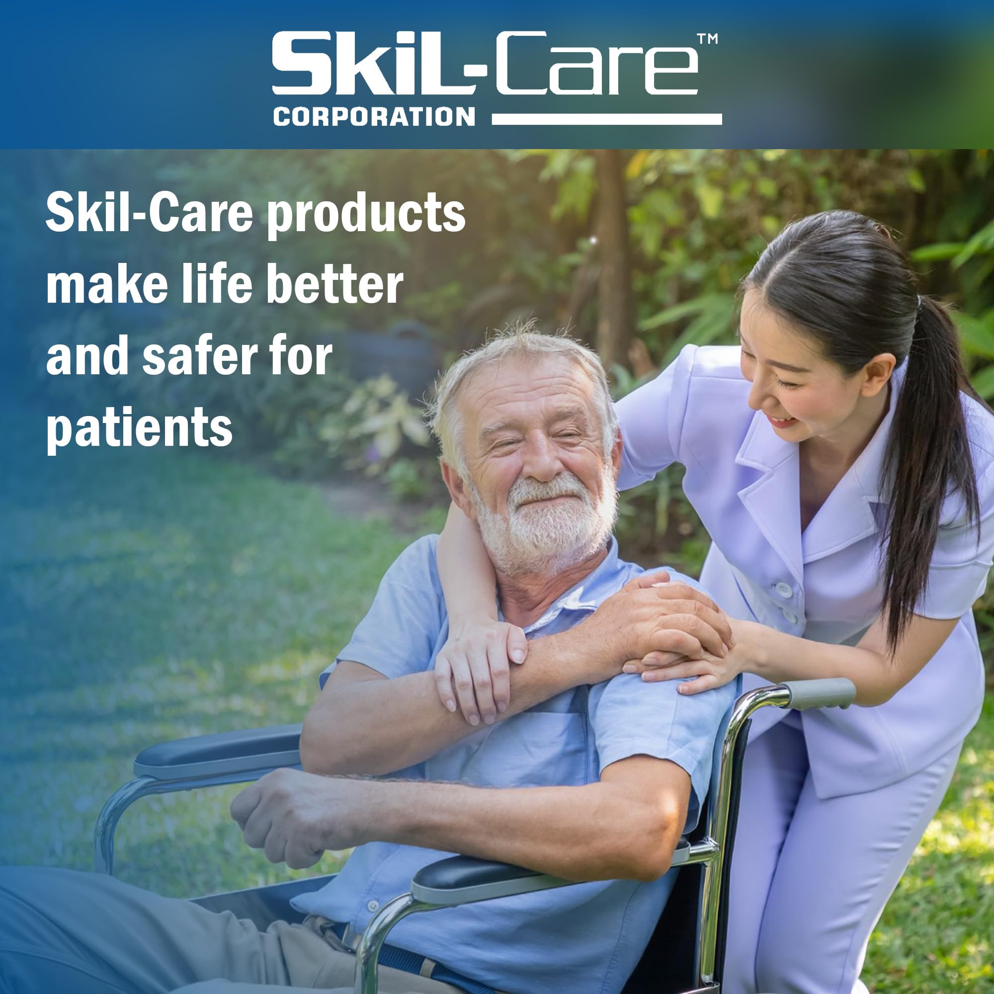 Skil-Care Thru-View Vinyl Bed Rail Pads - 60 Inch Long with Large Window for Enhanced Visibility & Safety | Easy Wipe-Clean Surface | Pair (401017) | Ideal for Elderly Care, Hospital Beds & Home Safety Use