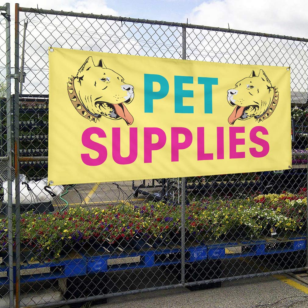 Durable 24x48 Inches Vinyl Banner with 4 Grommets - Weatherproof Outdoor Advertising Sign for Business, Yard & Pet Supplies | Perfect for Storefronts, Events & Industrial Use