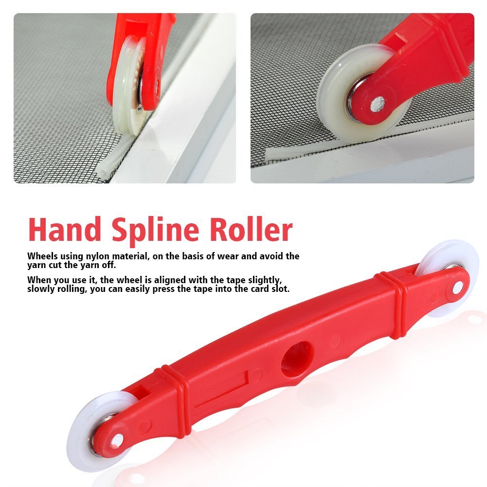 Nylon Wheel Screen Rolling Tool with Plastic Handle - Screen Spline Roller for Sliding Screen Door Repair & Replacement - Durable Screening Tool for DIY Home Improvement & Window Screen Maintenance