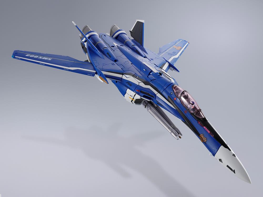 Bandai DX Chogokin Macross Frontier VF-25G Super Messiah Valkyrie Michael Blanc Custom Action Figure - Revival Version - Collectible Anime Robot Toy for Display & Play