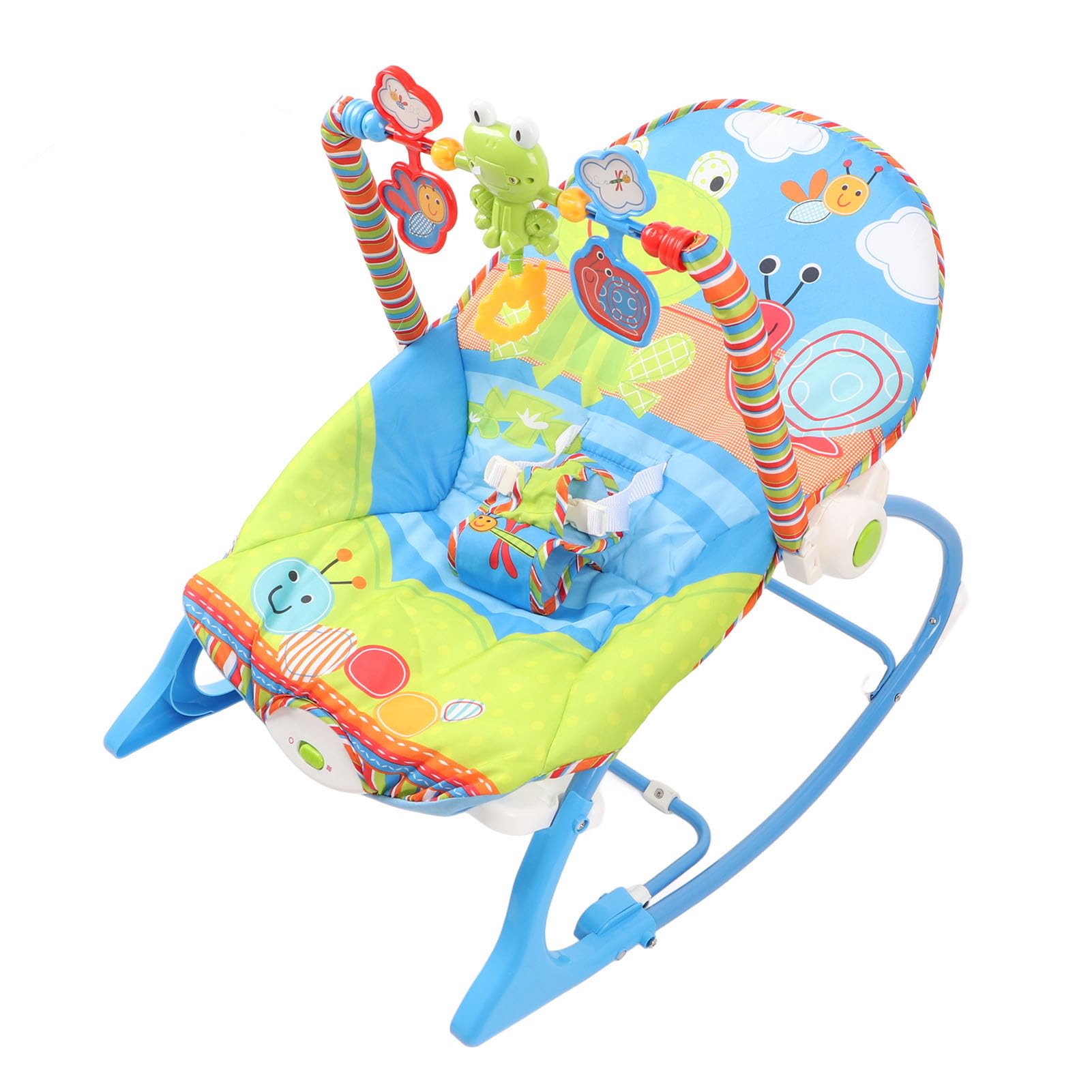 **Ergonomic Baby Rocking Chair - Adjustable Infant Seat with Music & Vibration, Cute Cartoon Animal Design for Boys & Girls | Perfect for Nursery, Playtime & Soothing**