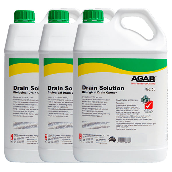 **Eco-Friendly Agar Drain Solution - Powerful Biological Drain Cleaner & Opener for Kitchen, Bathroom & Sink Clogs - Safe for Pipes & Septic Systems**
