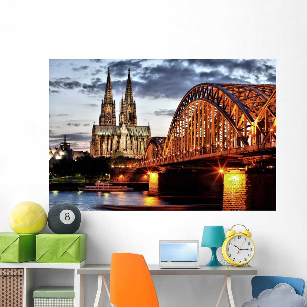 Wallmonkeys Cologne Wall Mural - Peel and Stick Removable Graphic 72x48 inches (WM295656) - Perfect for Home, Office & Nursery Decor