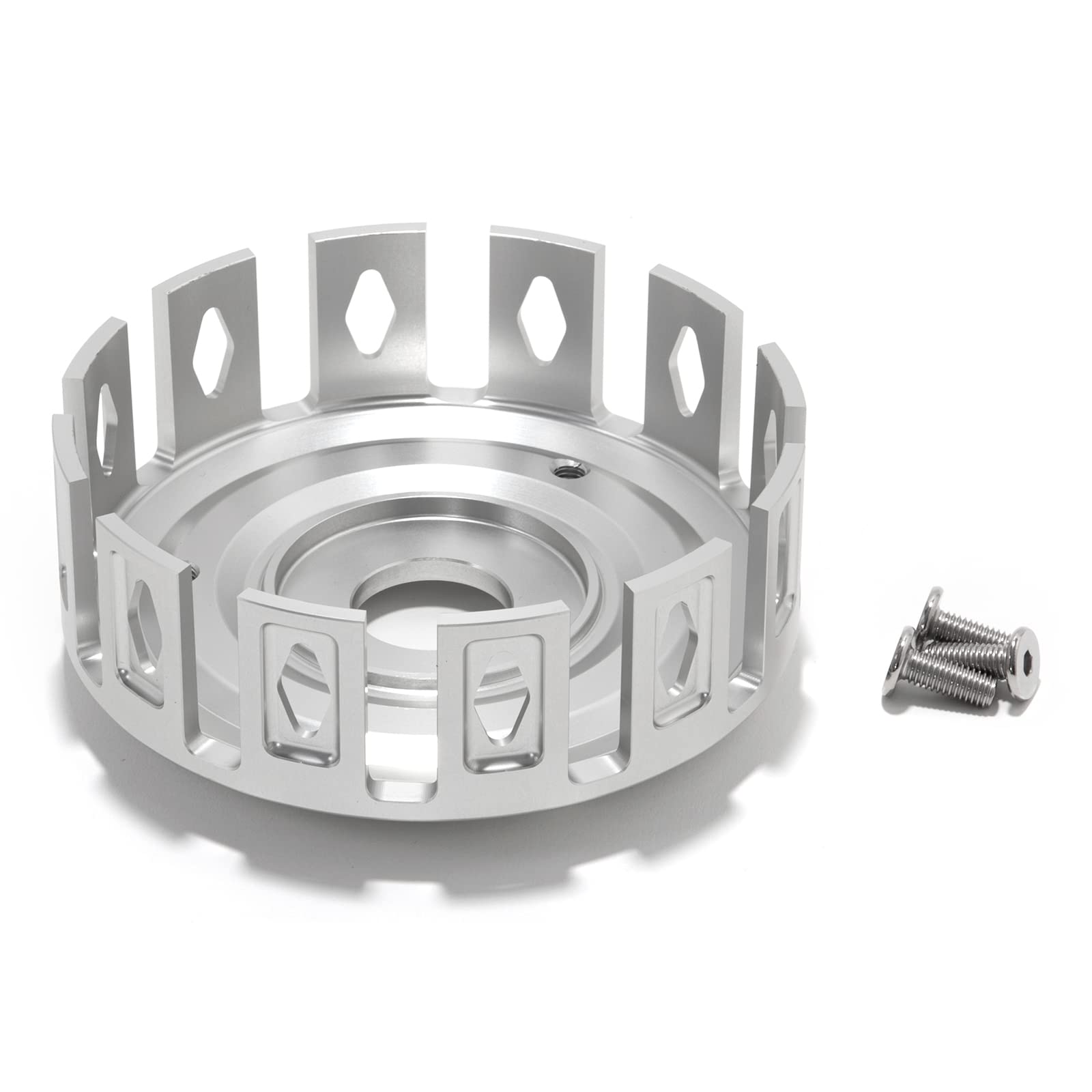 Yamaha Raptor 700 Clutch Basket Kit 2006-2021 Replacement with Friction Plates, Steel Plates & Springs - Silver | Perfect for Off-Road Racing & ATV Maintenance