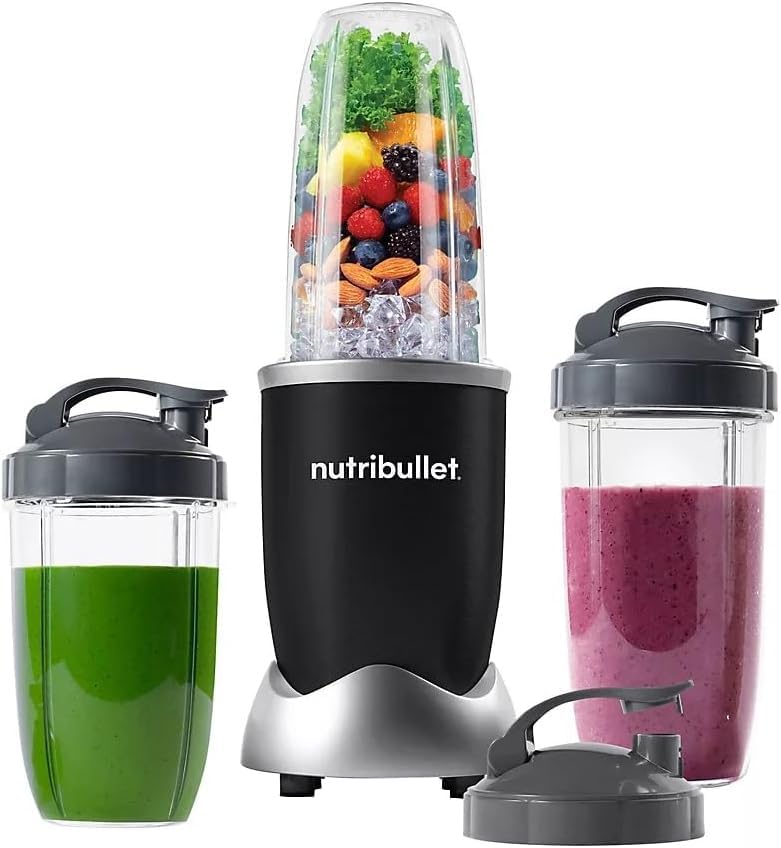 NutriBullet Pro 900W High-Speed Blender with Stainless Steel Finish - Powerful Personal Smoothie Maker for Shakes, Juices & Meal Prep - Perfect for Kitchen, Gym & On-the-Go Lifestyles