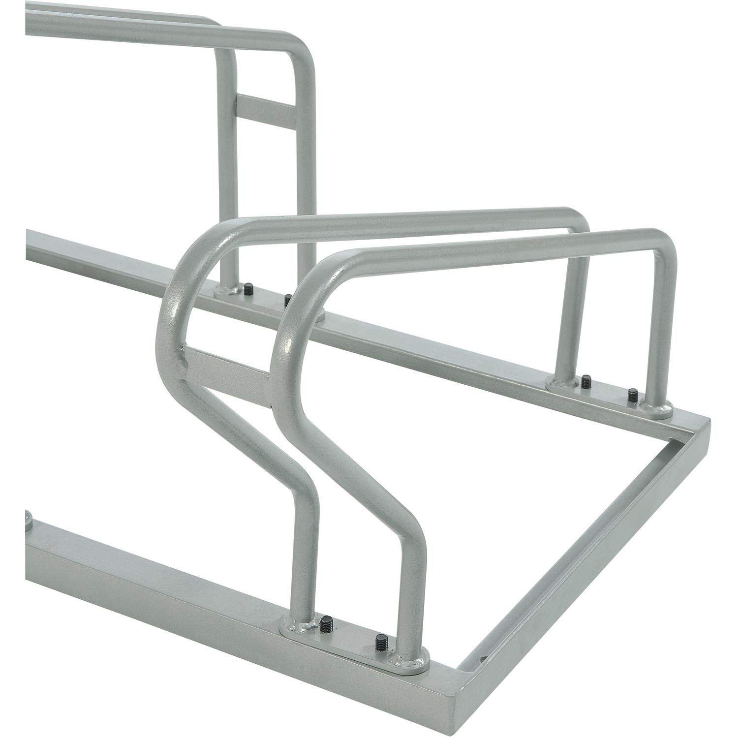 Global Industrial Low Profile Bike Rack - Single Sided 6-Bike Capacity Wall Mounted Storage for Garage, Shed & Outdoor Use