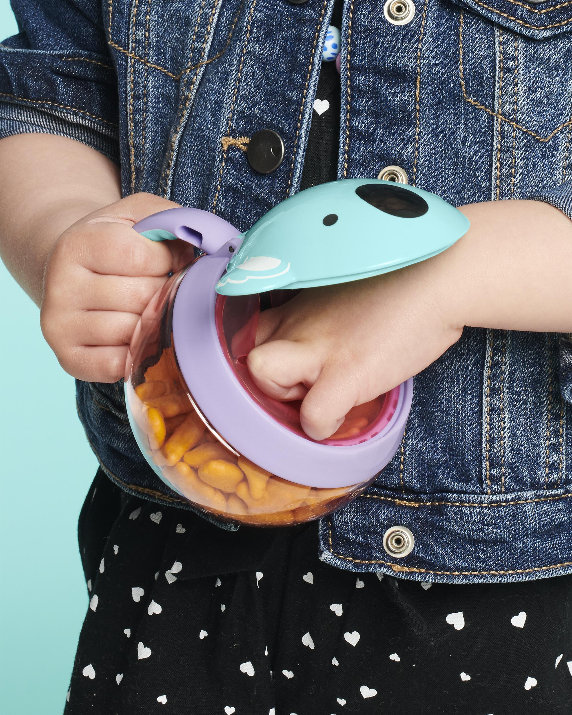 Skip Hop Zoo Snap Cup - Insulated Toddler Sippy Cup with Leak-Proof Lid & Easy-Grip Handles - Perfect for Daycare, Travel & On-the-Go Hydration