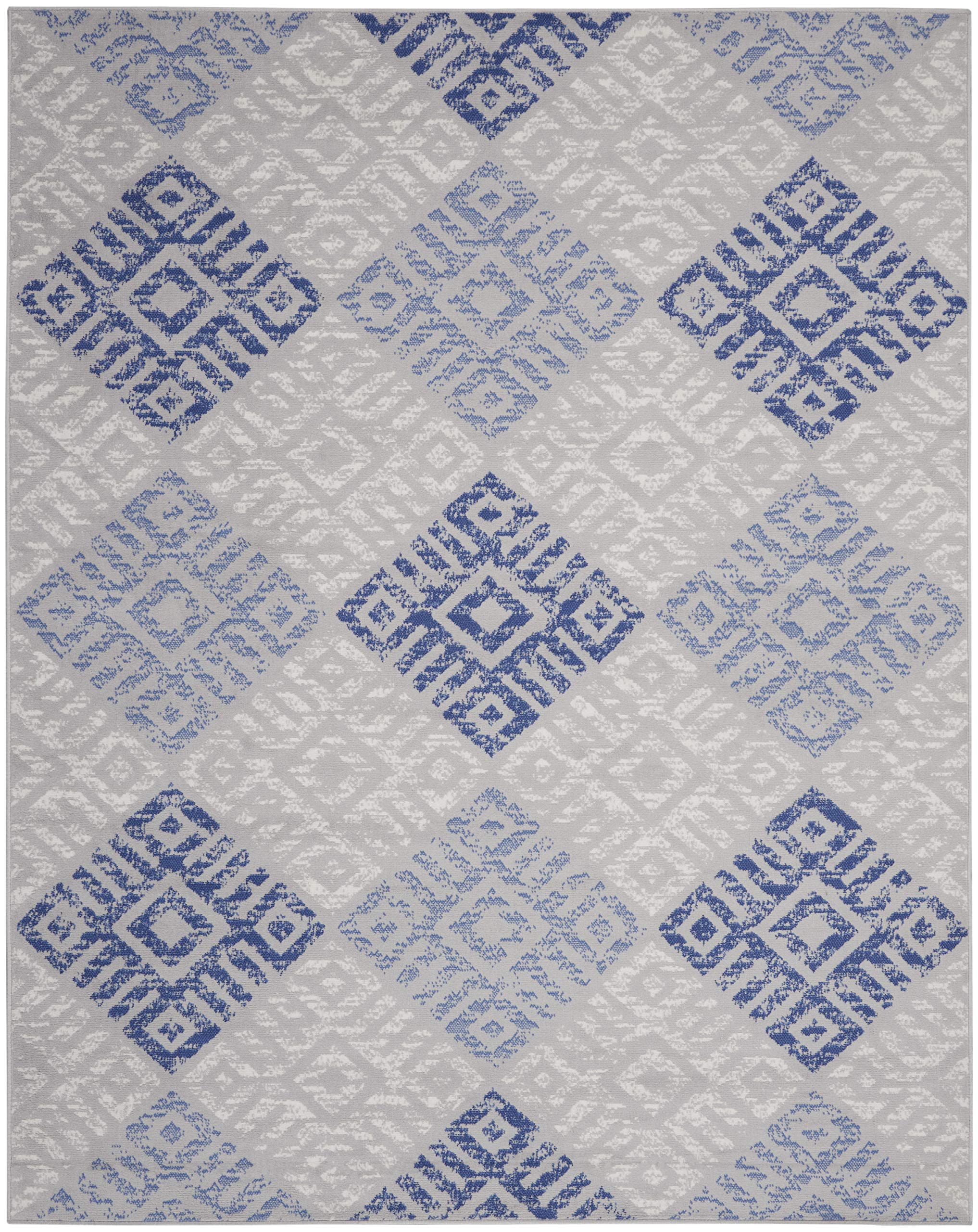 Nourison Whimsicle Tribal Grey Blue 8'4