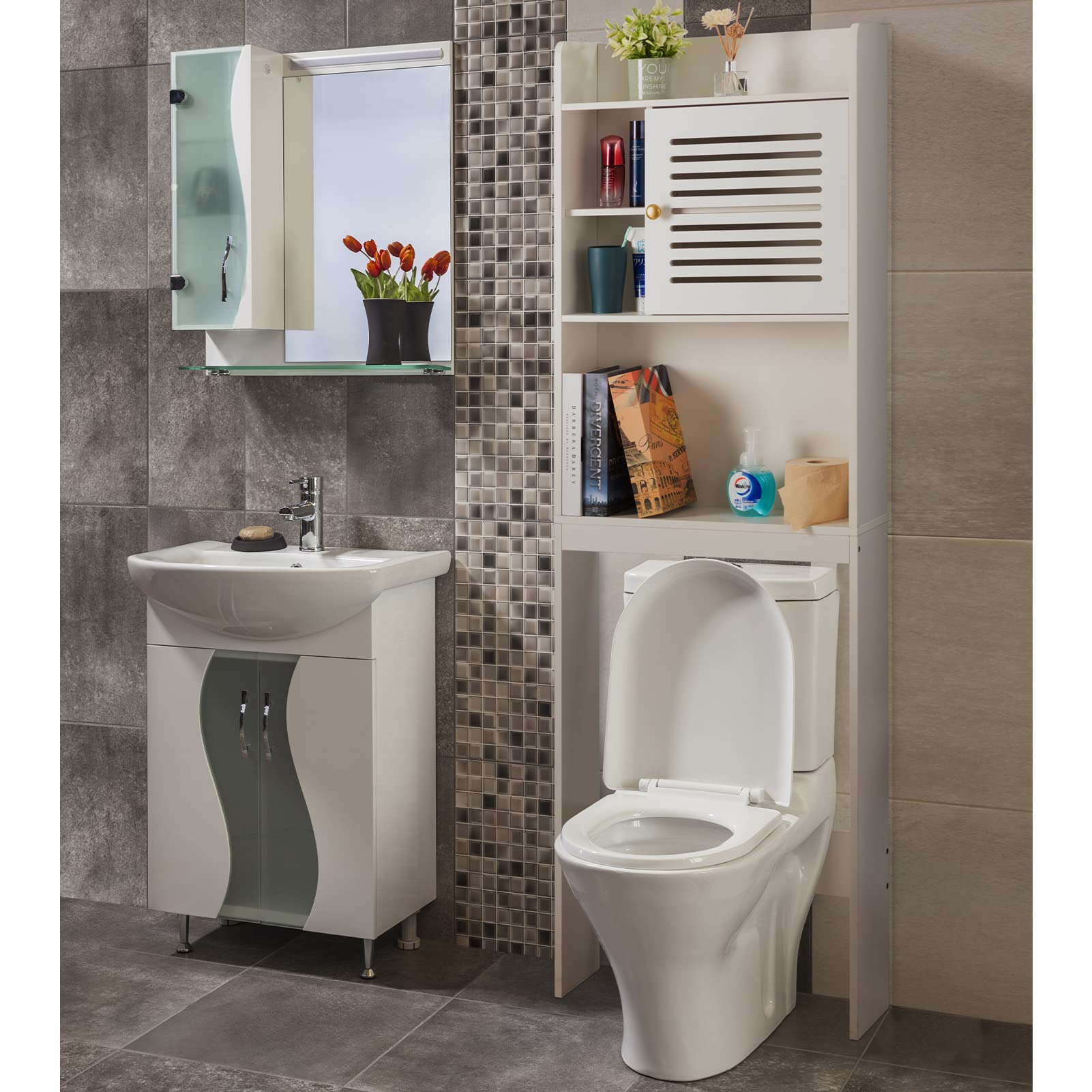 ALIMORDEN Over The Toilet Storage Cabinet Organizer - 71.45