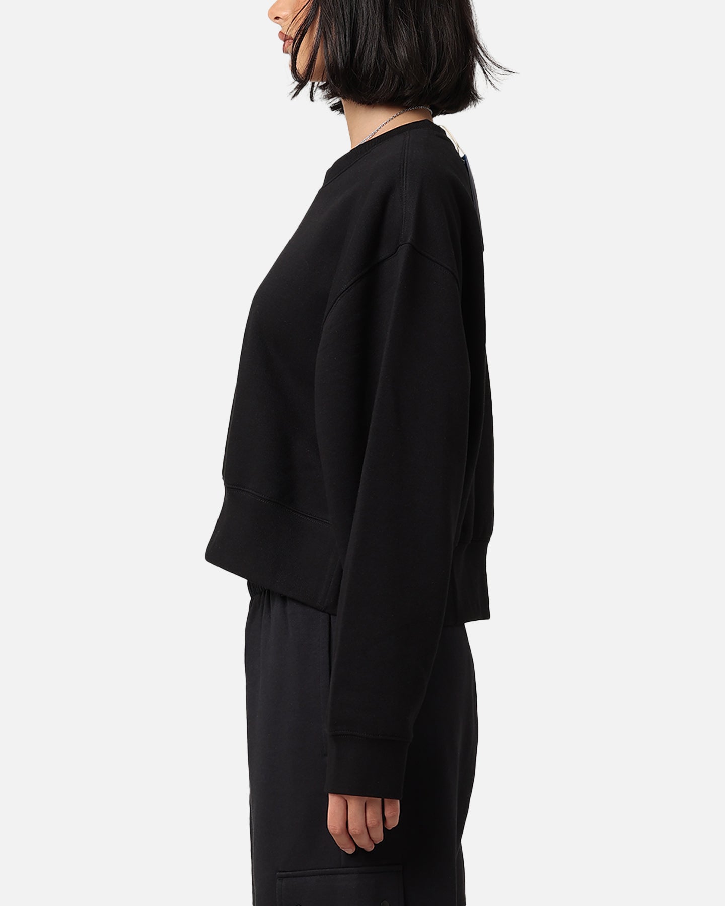 Adidas Women's Essentials Crewneck Sweatshirt - Soft Cotton Pullover Sweater, Black - Perfect for Casual Wear, Gym & Lounge