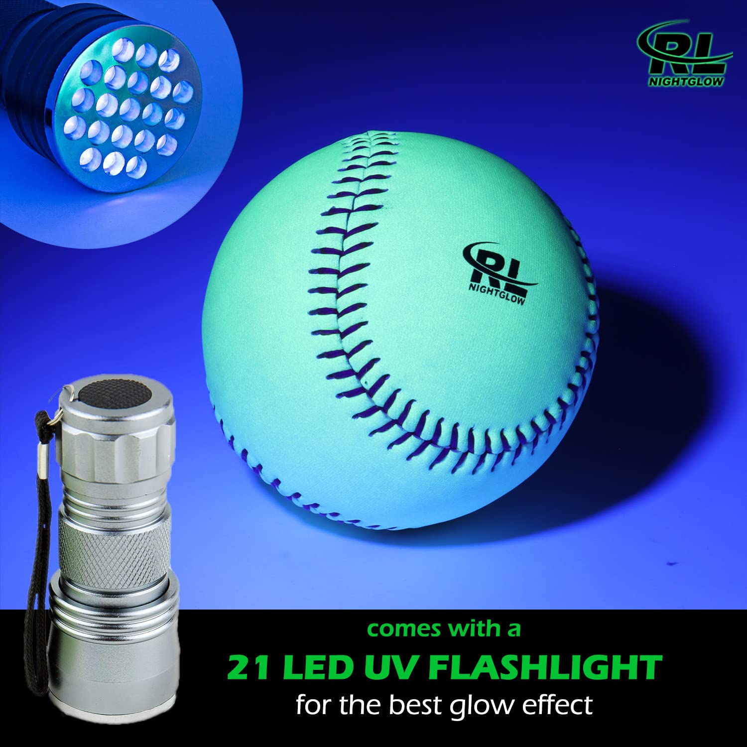 Glow in The Dark Baseball for Night Games - Light Up Baseball for Kids, Adults & Fans - Perfect for Backyard Play, Training & Gifts