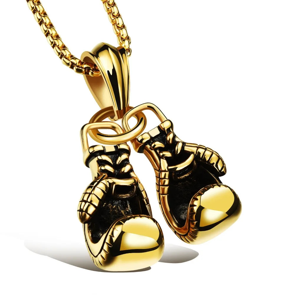 Boxing Glove Pendant Necklace - Durable Stainless Steel Boxing Jewelry for Men & Women - Perfect for Fighters, Boxing Fans & Sports Enthusiasts