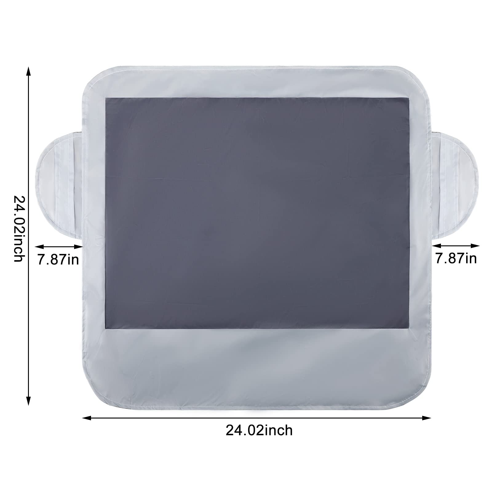 2 Pack Extra Large High Chair Covers - Gray Waterproof Dining Chair Protectors for Baby, Toddler & Infant - Replacement Booster Seat Covers for Home & Kitchen Use - Perfect for Mealtime, Feeding & Messy Play