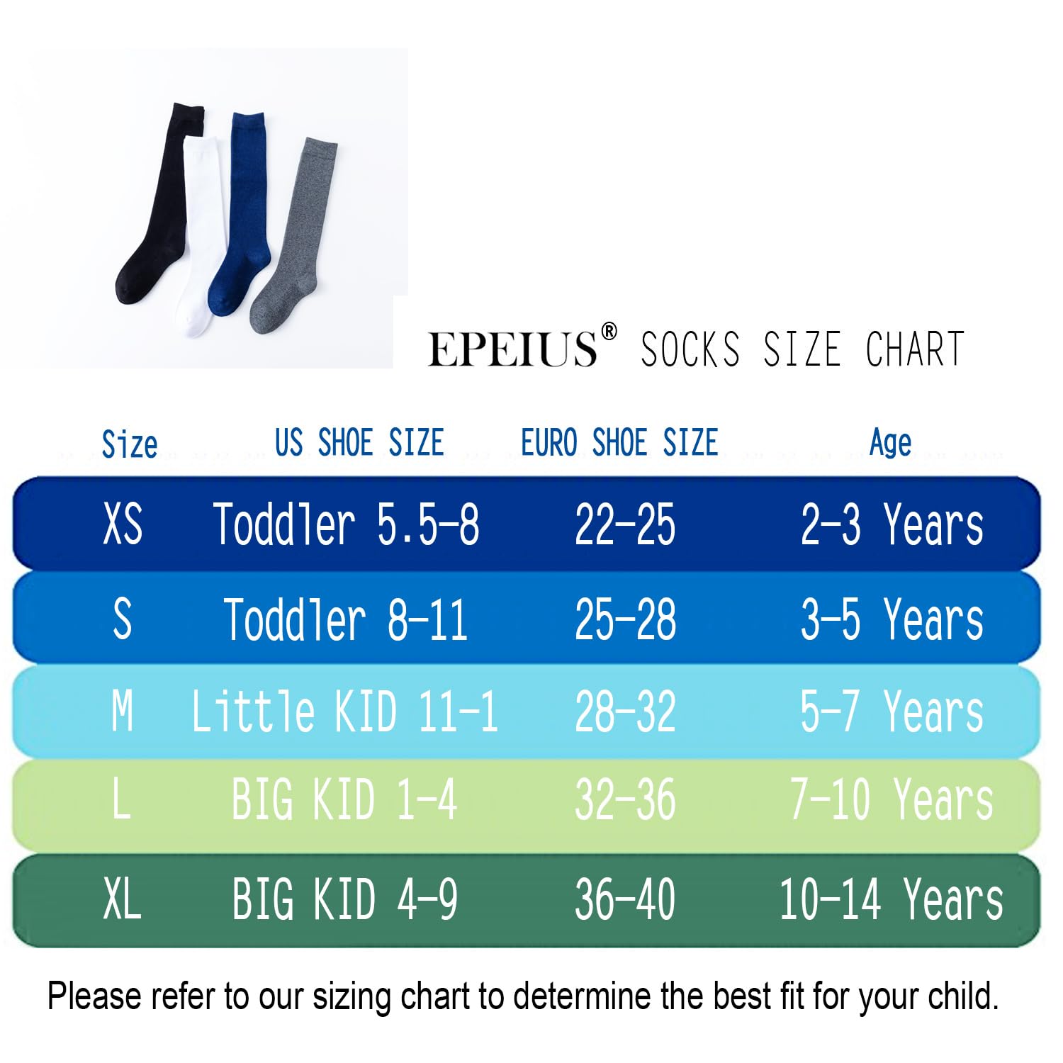 EPEIUS Girls Knee High Socks - Seamless Cotton School Uniform Socks for Kids & Boys - Over The Calf Socks (3/5 Pack) - Perfect for School, Uniform Dress Codes & Everyday Comfort