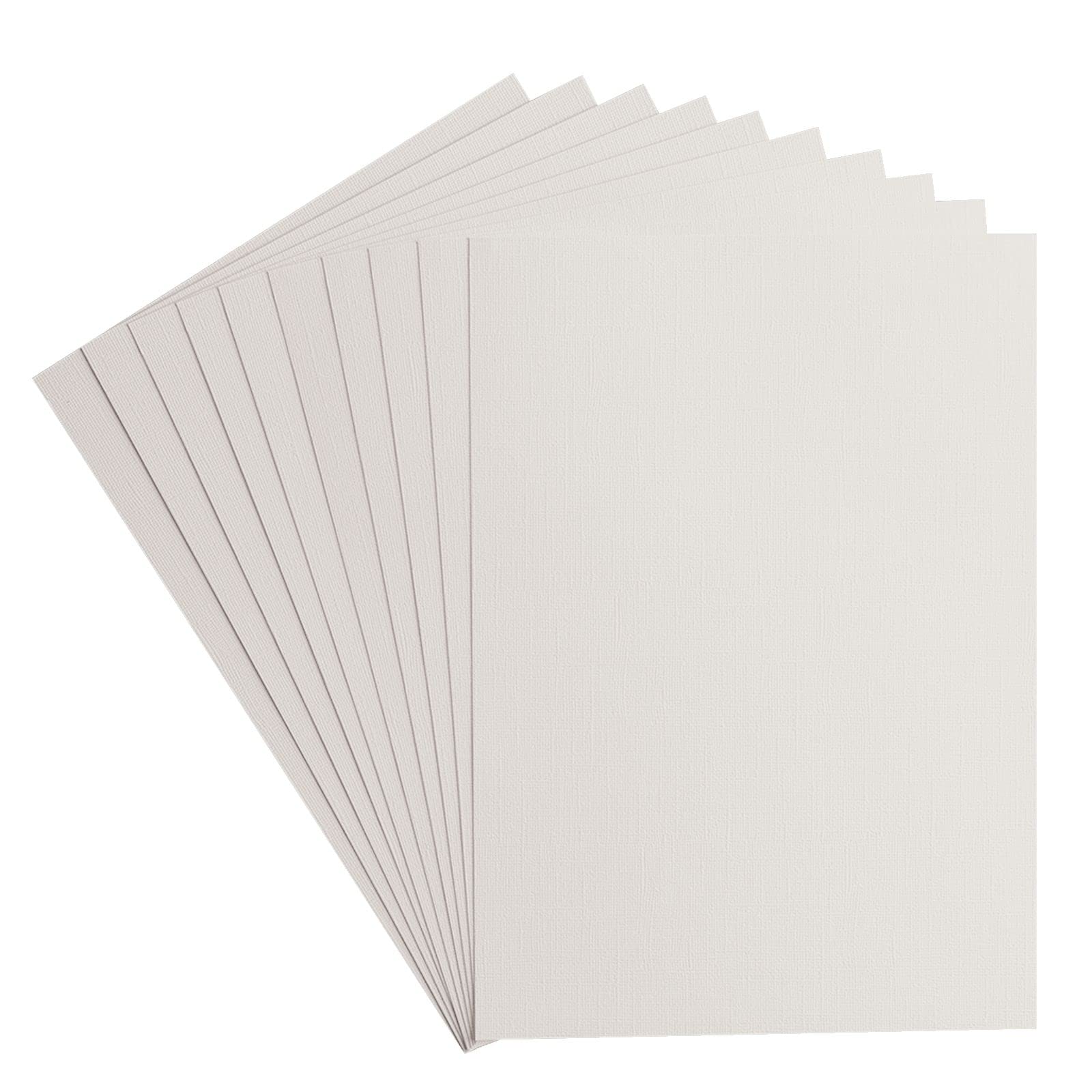 Vaessen Creative Florence Textured Cardstock - 216gsm A4 Paper (10 Sheets, Cool Grey/Beige) for Scrapbooking, Card Making, Die Cutting | Premium Craft Paper for DIY Projects, Wedding Invitations & Home Decor