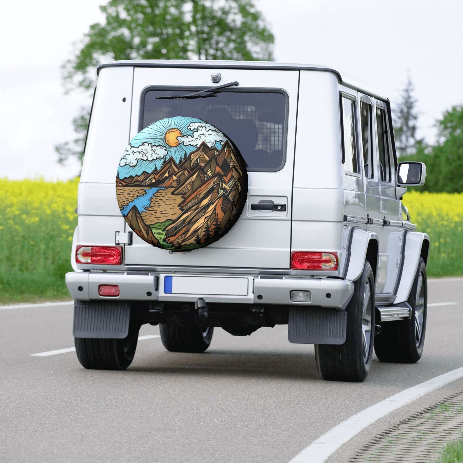 Vintage Spare Tire Cover - Weatherproof Universal Fit for 14