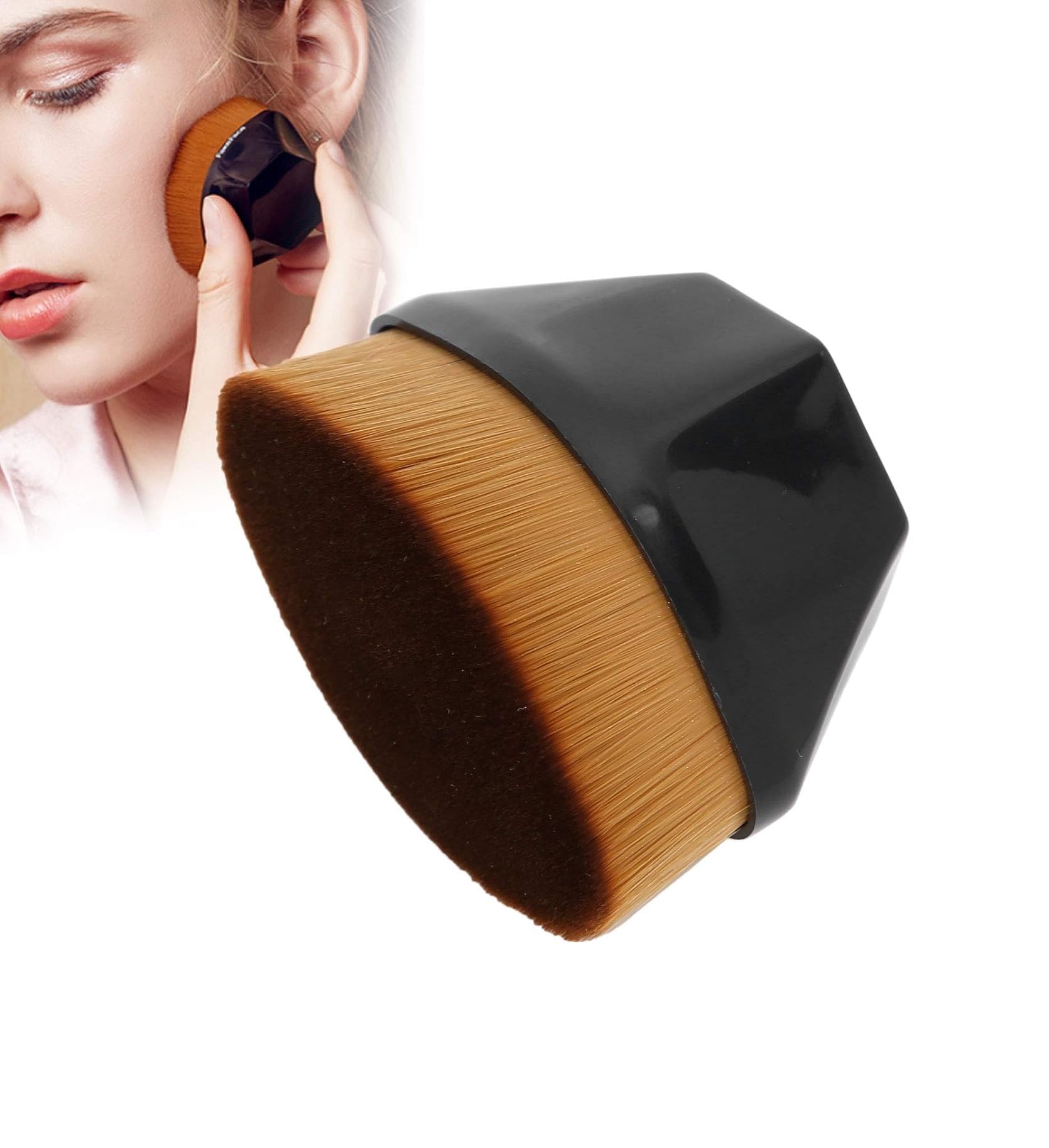 Roktry Petal-Shaped Foundation Brush - Professional Liquid, Cream & Powder Makeup Brush for Flawless Application | Perfect for Daily Makeup, Contouring & Airbrush Finish