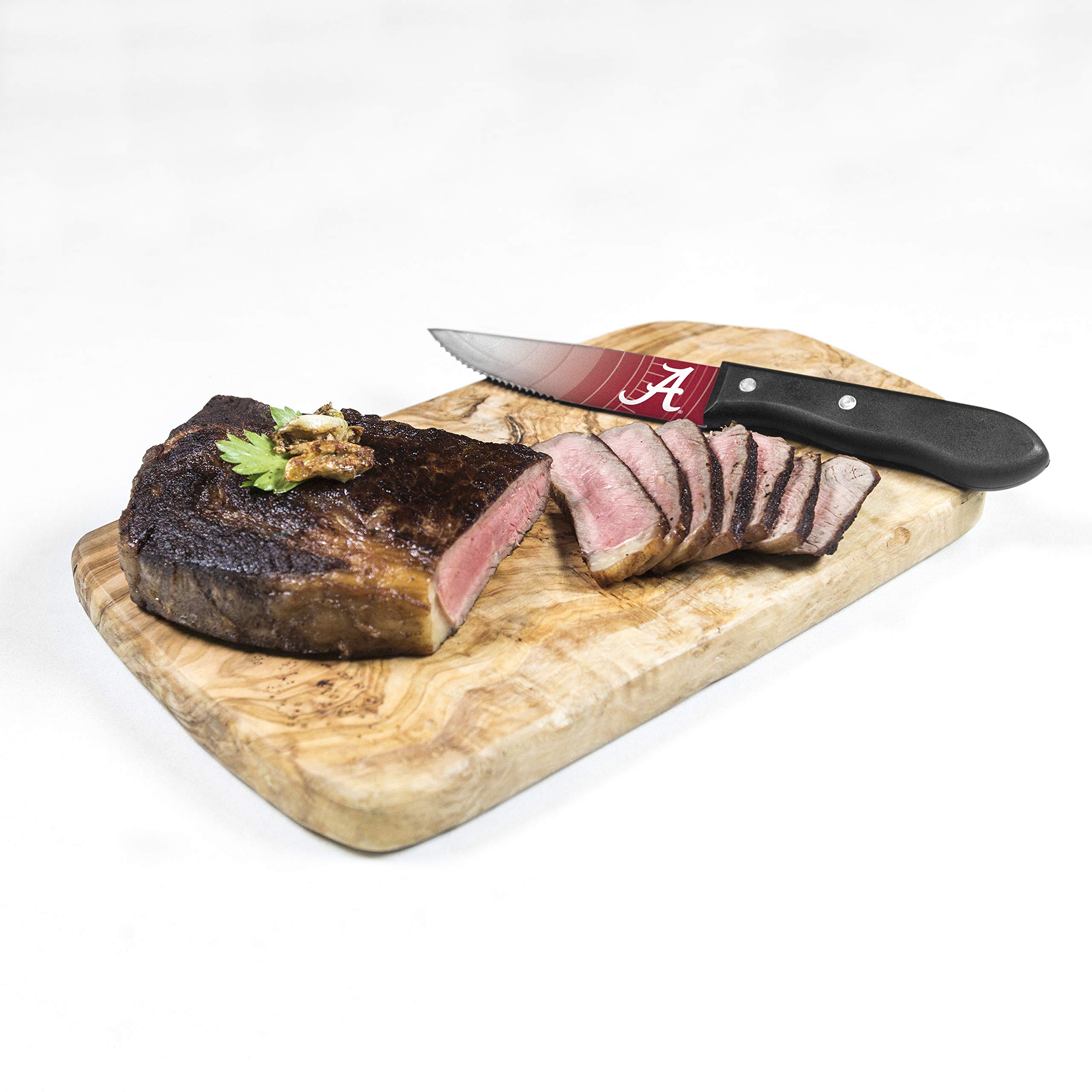 NCAA Steak Knives Set - Unisex Adult College Sports Themed Cutlery for Tailgating, BBQ, and Game Day Parties