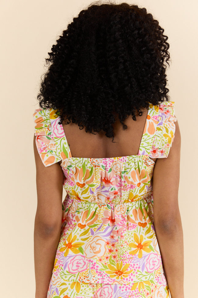 Iconic Woven Floral Print Tank Top for Women - Summer Fashion, Beachwear & Casual Outfits - Final Sale