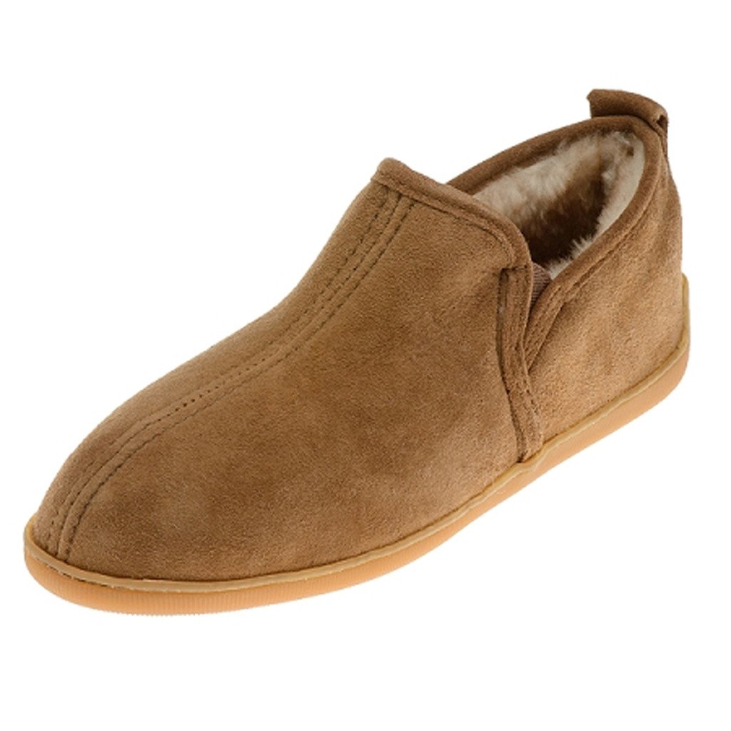 Minnetonka Men's Twin Gore Sheepskin Moccasins - Comfortable & Stylish Slip-On Shoes for Casual Wear, Indoor & Outdoor Use