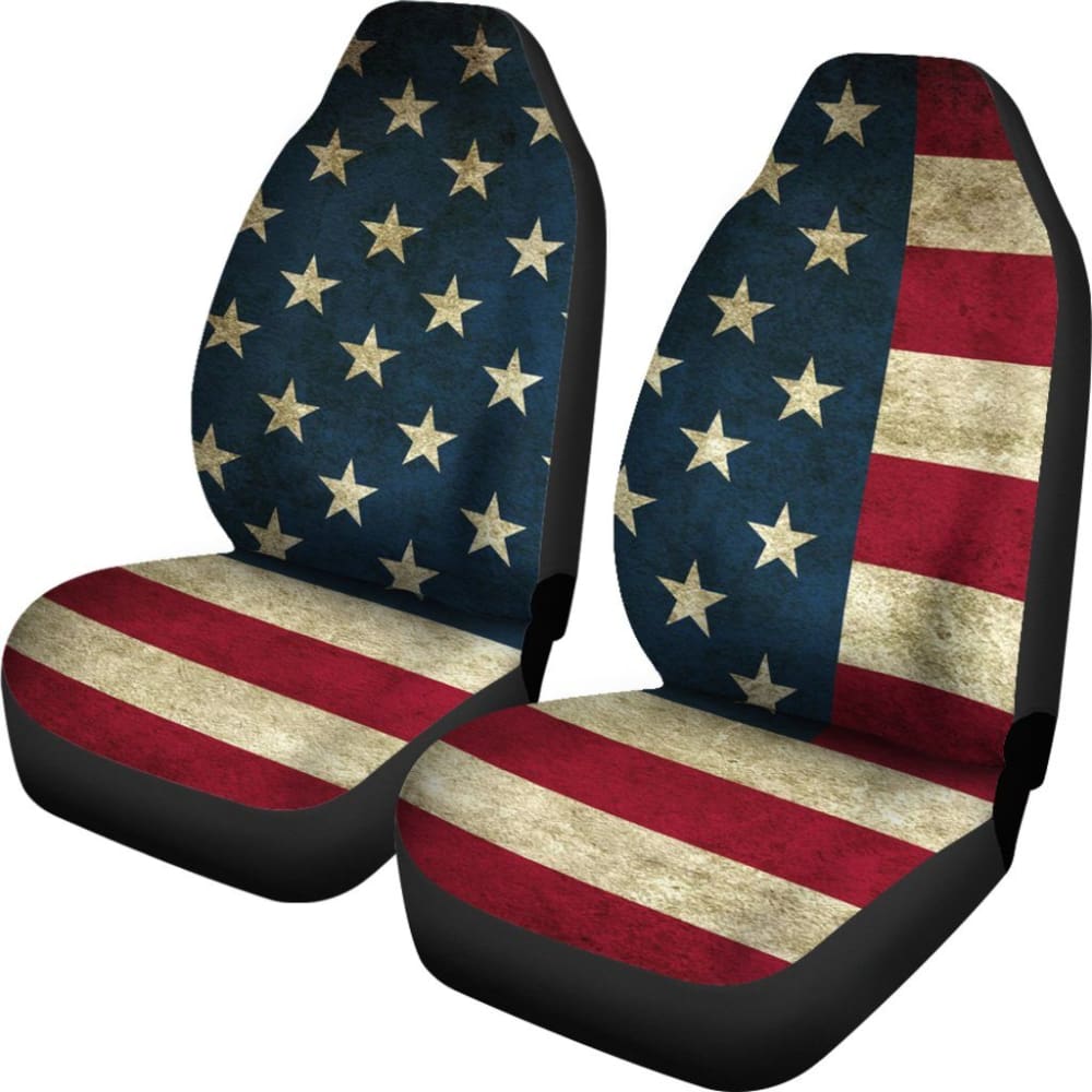 American Flag Freedom Seat Covers for Cars & Trucks - Patriotic USA Design - Universal Fit - Durable & Comfortable - Perfect for 4th of July, Veterans Day & Patriotic Events