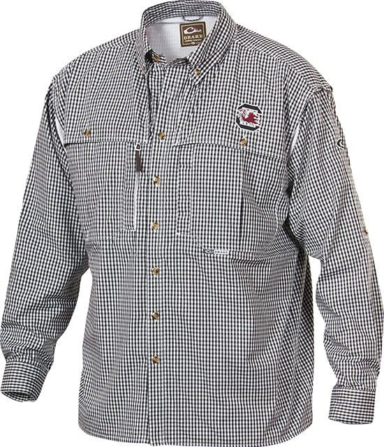 South Carolina Plaid Wingshooter's Shirt - Men's Long Sleeve Hunting Shirt for Outdoor Shooting & Bird Hunting | Durable & Comfortable Field Wear