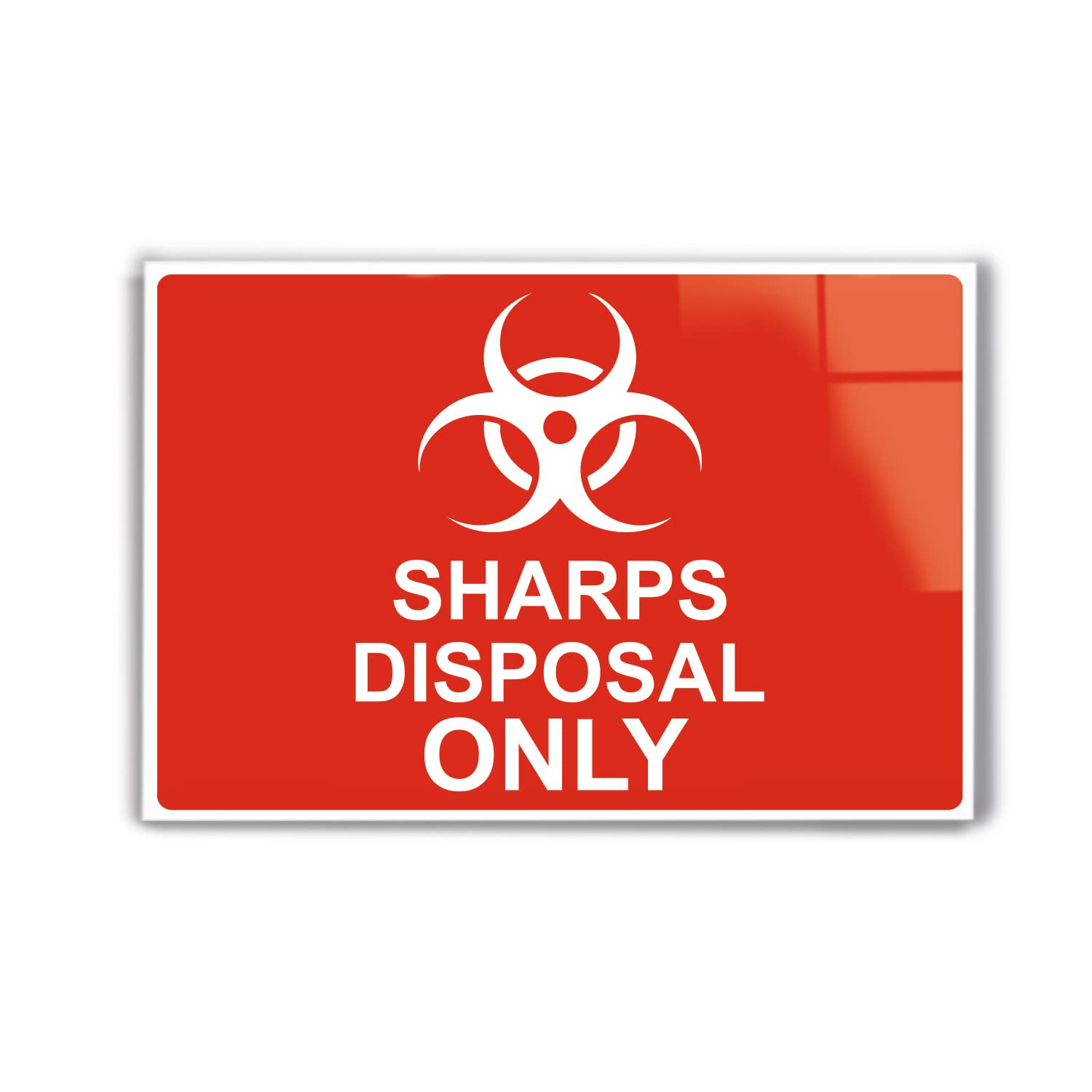 Acrylic Health and Safety Signs for Workplace - Medical Warning Signs & Sharps Disposal Signage - 48