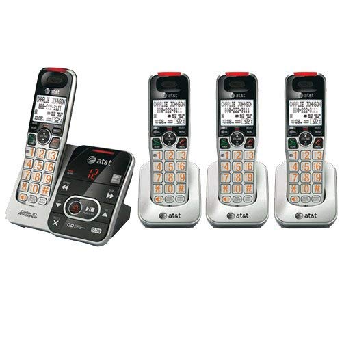 AT&T CRL32102 Cordless Phone with 3 CRL30102 Handsets - Expandable Home & Office Phone System for Clear Calls & Convenience