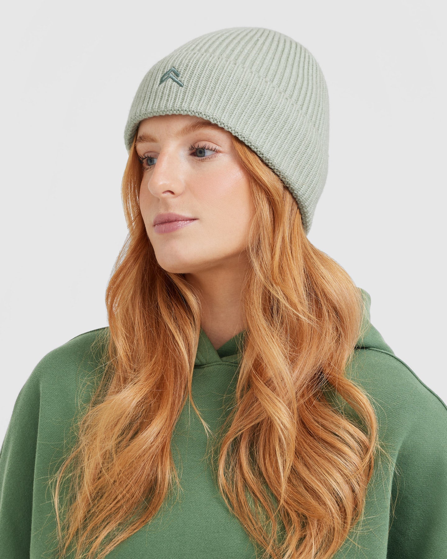 Ribbed Beanie Hat for Men & Women - Soft Knit Winter Beanie in Tea Green - Perfect for Cold Weather, Outdoor Activities & Casual Style
