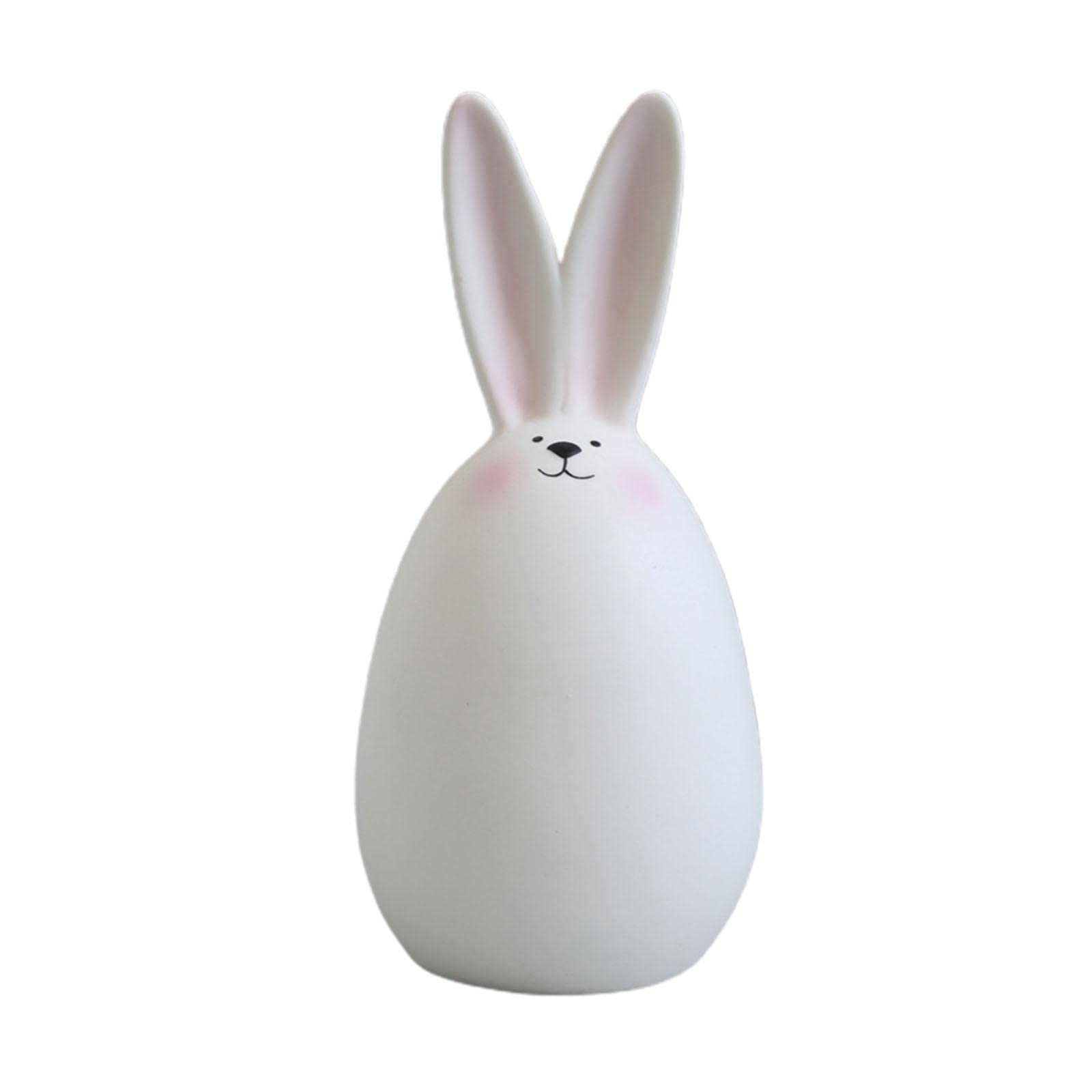 Homyl Adorable Easter Bunny Figurines - Modern Ceramic Rabbit Statue for Home Decor, Shelf, Cabinet, Garden, Yard | 15cm Blush Pink Miniature Animal Art | Perfect Gift for Kids, Easter Decorations & Spring Patio Display