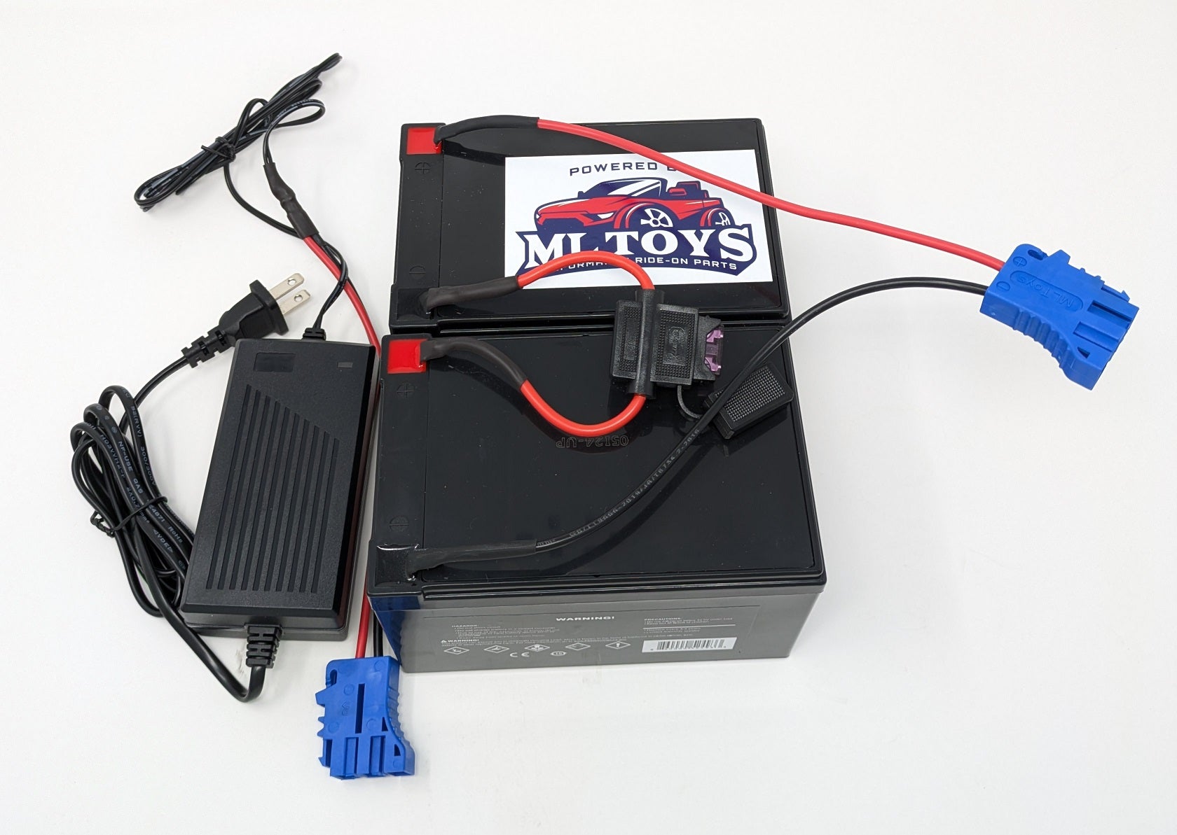 24V to 12V Peg Perego Battery Conversion Kit with Charger - Upgrade Kids Ride-On Toys for Longer Playtime