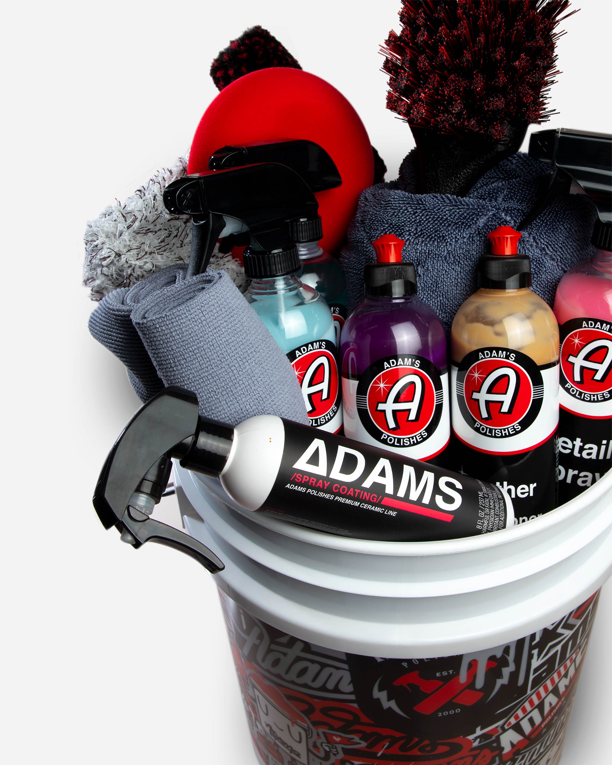 Adam's Sticker Bomb 5 Gallon Bucket - Durable Plastic Pail for DIY, Storage & Home Organization - Perfect for Paint, Cleaning Supplies & Gardening Use