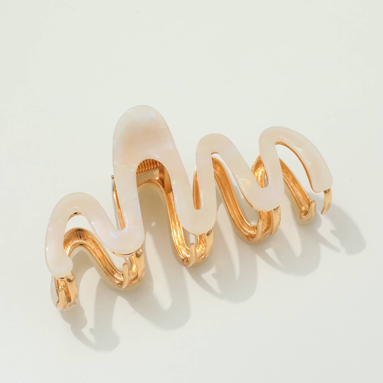 Willow Large Squiggle Metal Claw Clip - Hair Claw Clips for Women, Strong Hold Hair Clips for Thick Hair, Boho Hair Accessories for Beach, Party & Everyday Use