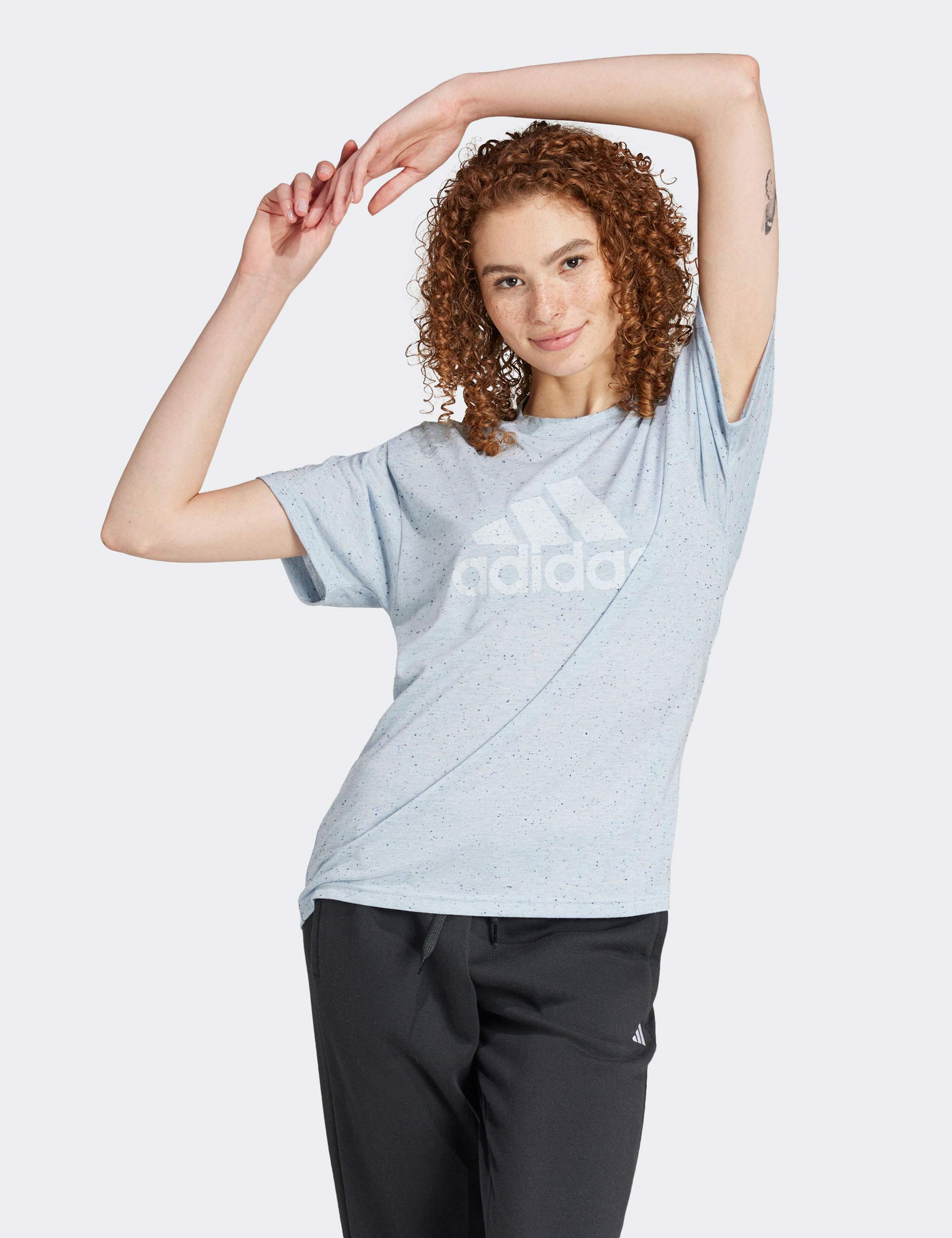 Future Icons Winners 3.0 Graphic T-Shirt - Wonder Blue Melange Cotton Tee for Men | Casual Wear, Street Style & Everyday Comfort