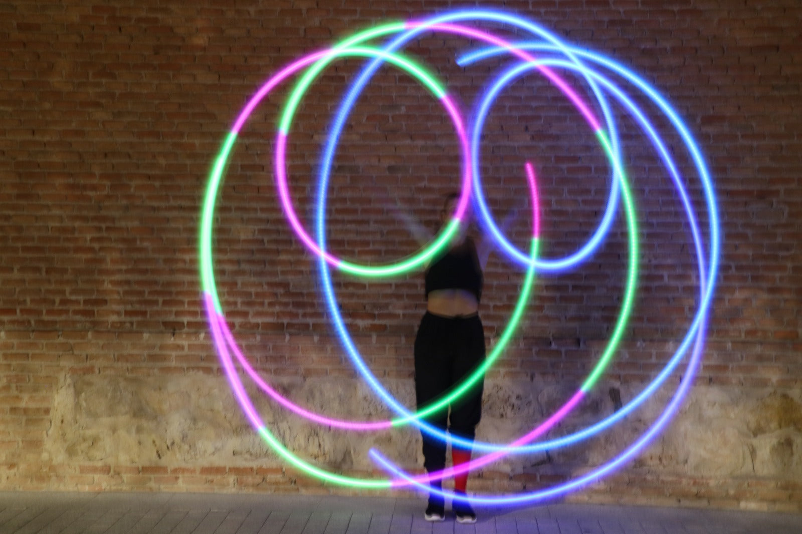 KOSMOS LED Flower Poi - Colorful Light Up Spinning Toys for Dance, Flow Arts, and Nighttime Performances