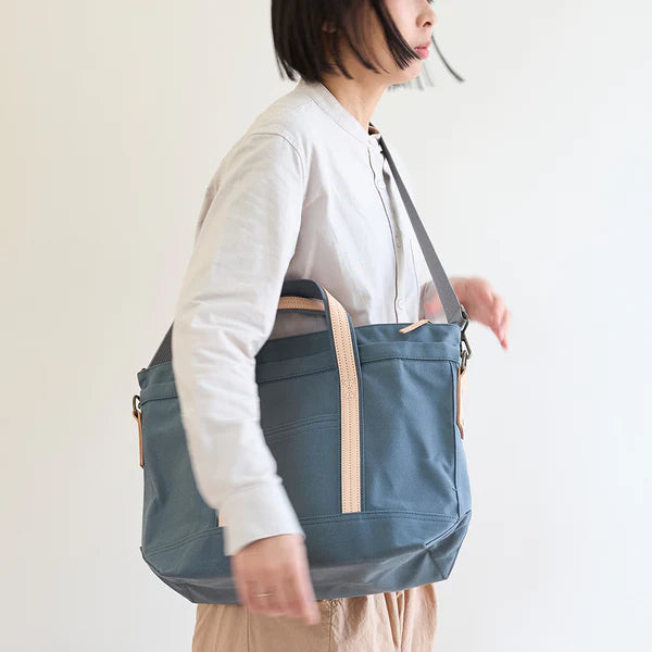 Premium Kurashiki Hampu Canvas 2-Way Tote & Shoulder Bag in Camel - Japanese Style Durable Canvas Handbag for Women - Perfect for Work, Travel & Everyday Use