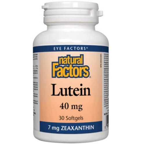 Natural Factors Lutein 40mg Eye Health Supplement - 30 Softgels for Vision Support & Macular Protection - Perfect for Computer Users & Night Driving