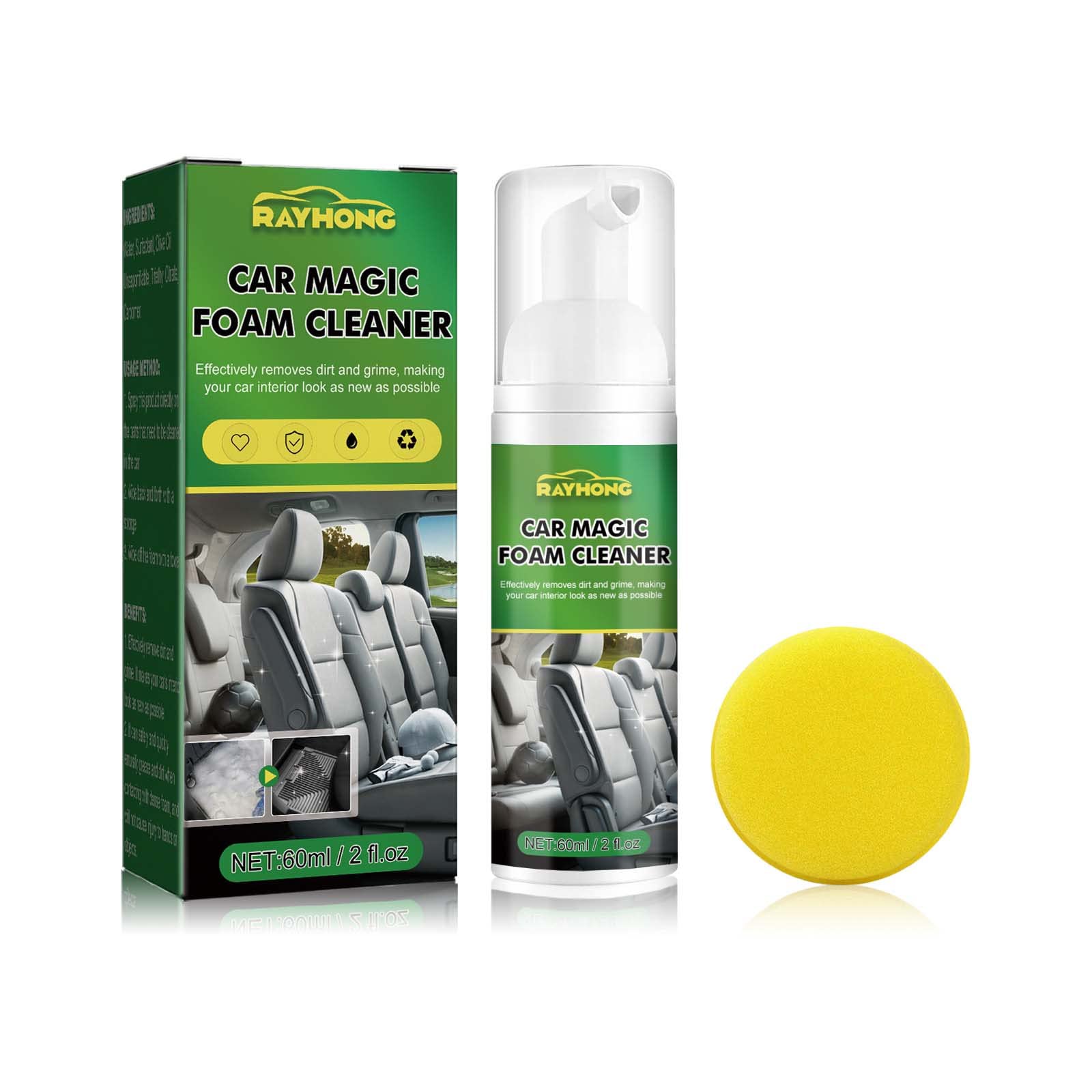 2023 New Car Foam Cleaner - High-Efficiency All-Purpose Auto Interior Cleaner | Powerful Upholstery & Carpet Stain Remover | Multipurpose Foam Spray for Fabric, Seats & Dashboards | Perfect for Car Detailing, Home Cleaning & Pet Stain Removal (1PC)