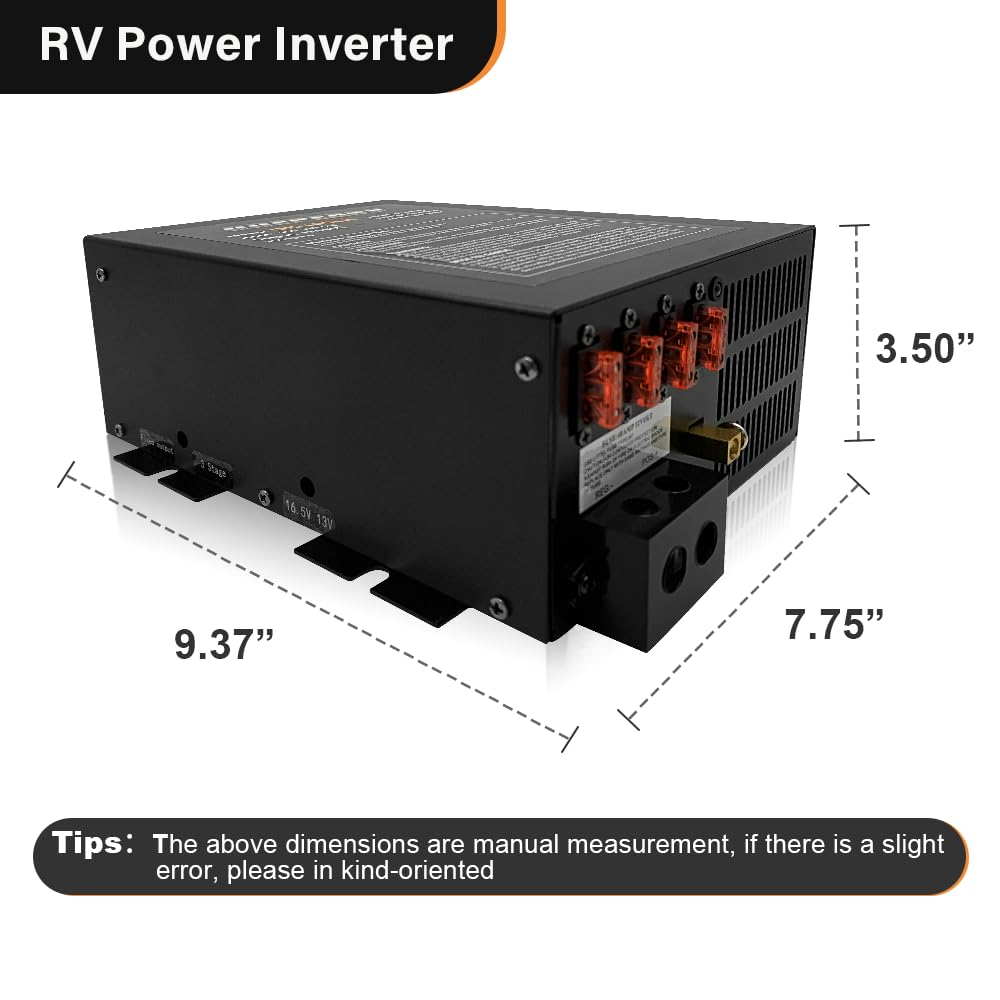 75 Amp RV Power Converter with 4-Stage Smart Battery Charger - 110V AC to 12V DC Converter for RVs, Campers & Trailers - Reliable Power Supply for Off-Grid Living & Road Trips