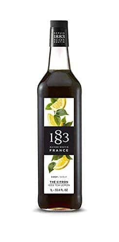 1883 Lemon Iced Tea Syrup - 1L Glass Bottle for Cocktails, Mocktails & Desserts | Premium Beverage Mixer for Home & Commercial Use