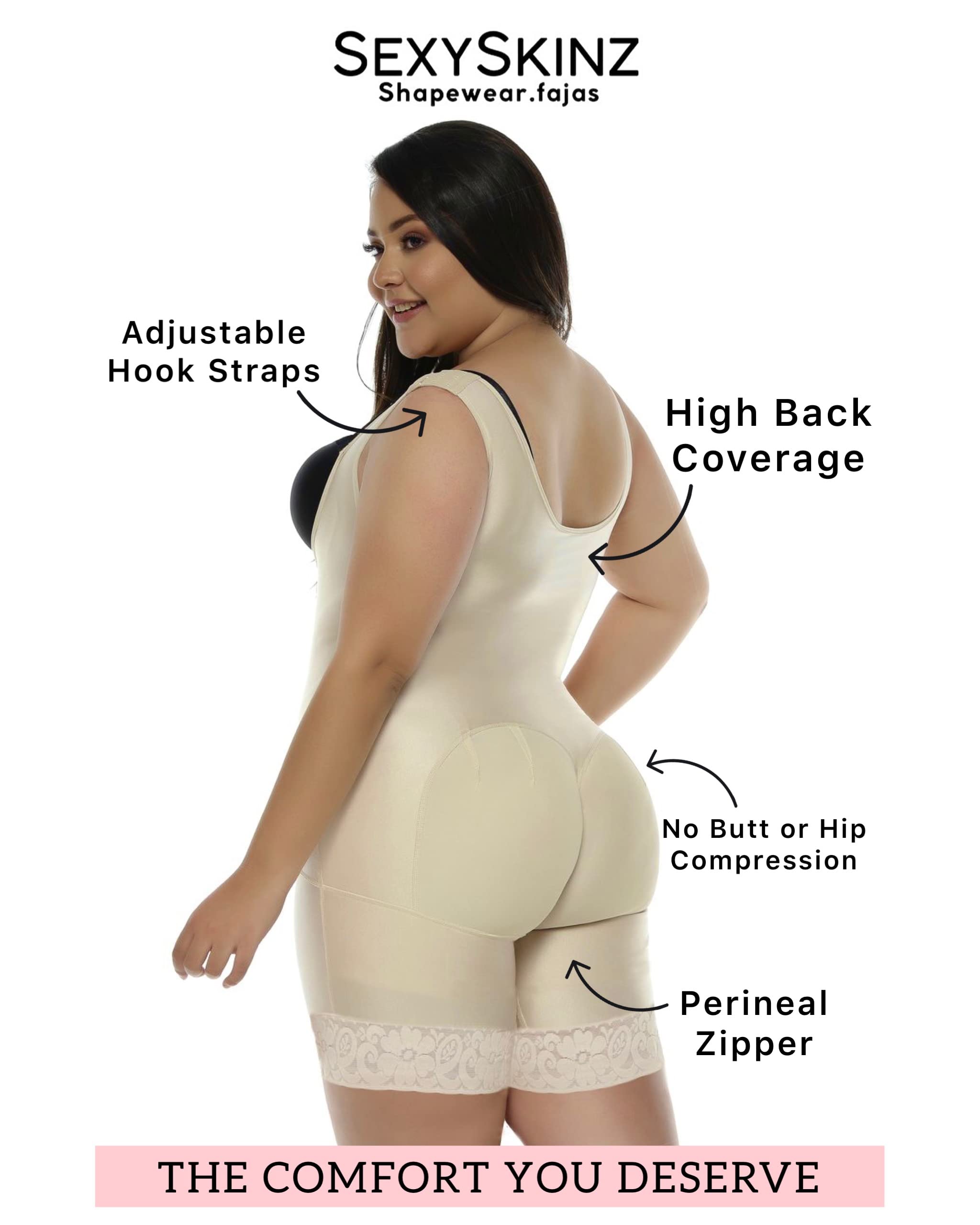 BBL Lipo Shapewear Colombian Faja - Stage 1, 2 & 3 Post-Surgery Bodysuit with Tummy Control & Full Body Compression - Perfect for Post-Op Recovery, Waist Training & Everyday Slimming