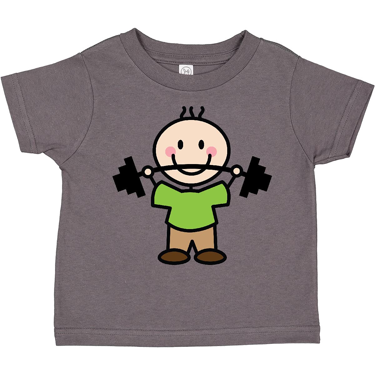 Inktastic Weightlifting Boy Toddler T-Shirt - Cute Workout & Gym Apparel for Little Athletes - Perfect for Training, Sports Day & Active Playtime