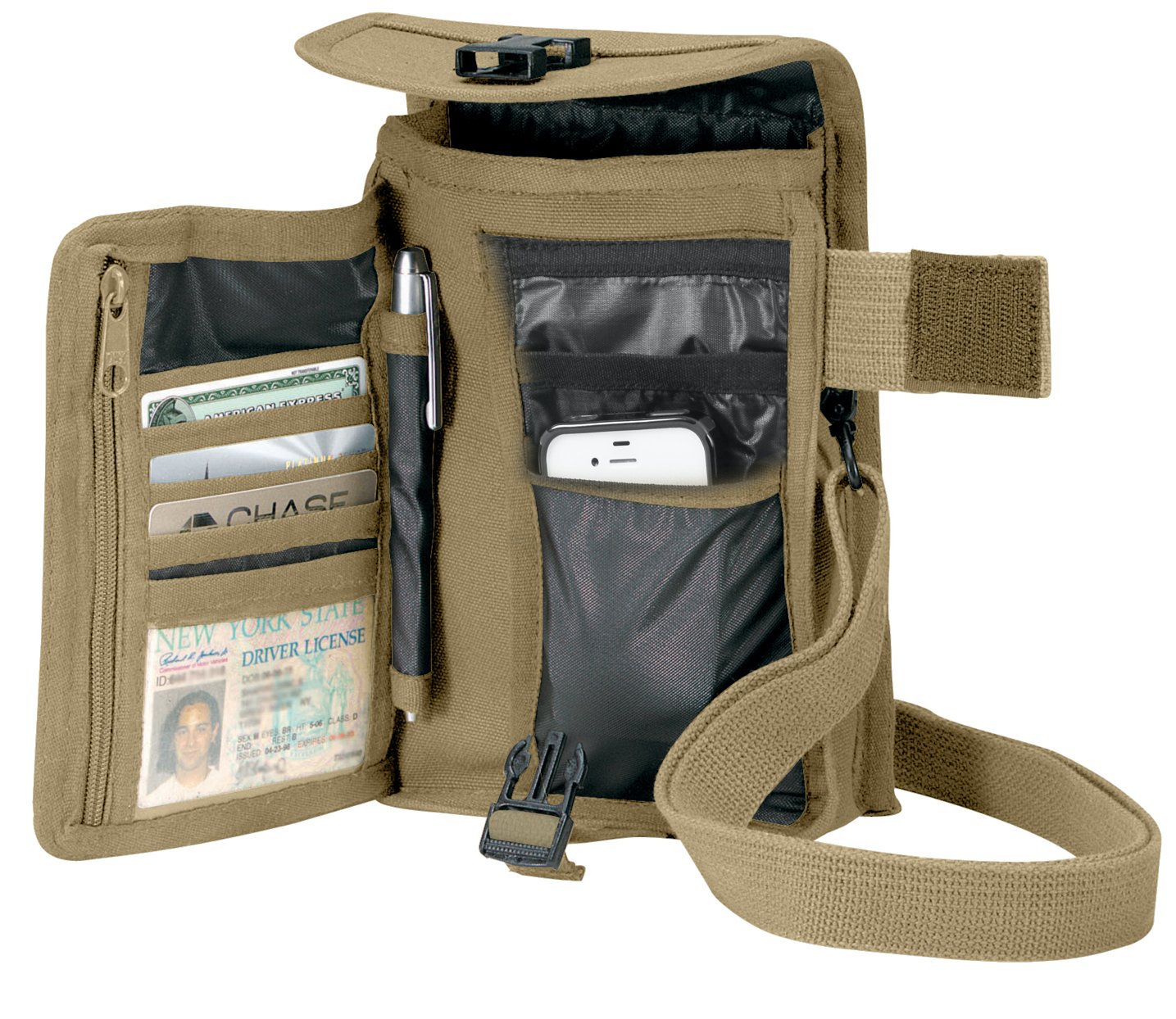 Rothco Canvas Travel Portfolio Crossbody Shoulder Bag - Durable Messenger Bag for Men & Women - Perfect for Business, School, Travel & Outdoor Adventures