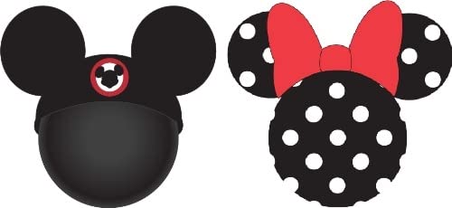 Disney Mickey Mouse & Minnie Mouse Polkadot Car Antenna Toppers - Cute Cartoon Character Car Accessories for Disney Fans, Road Trips & Gifts